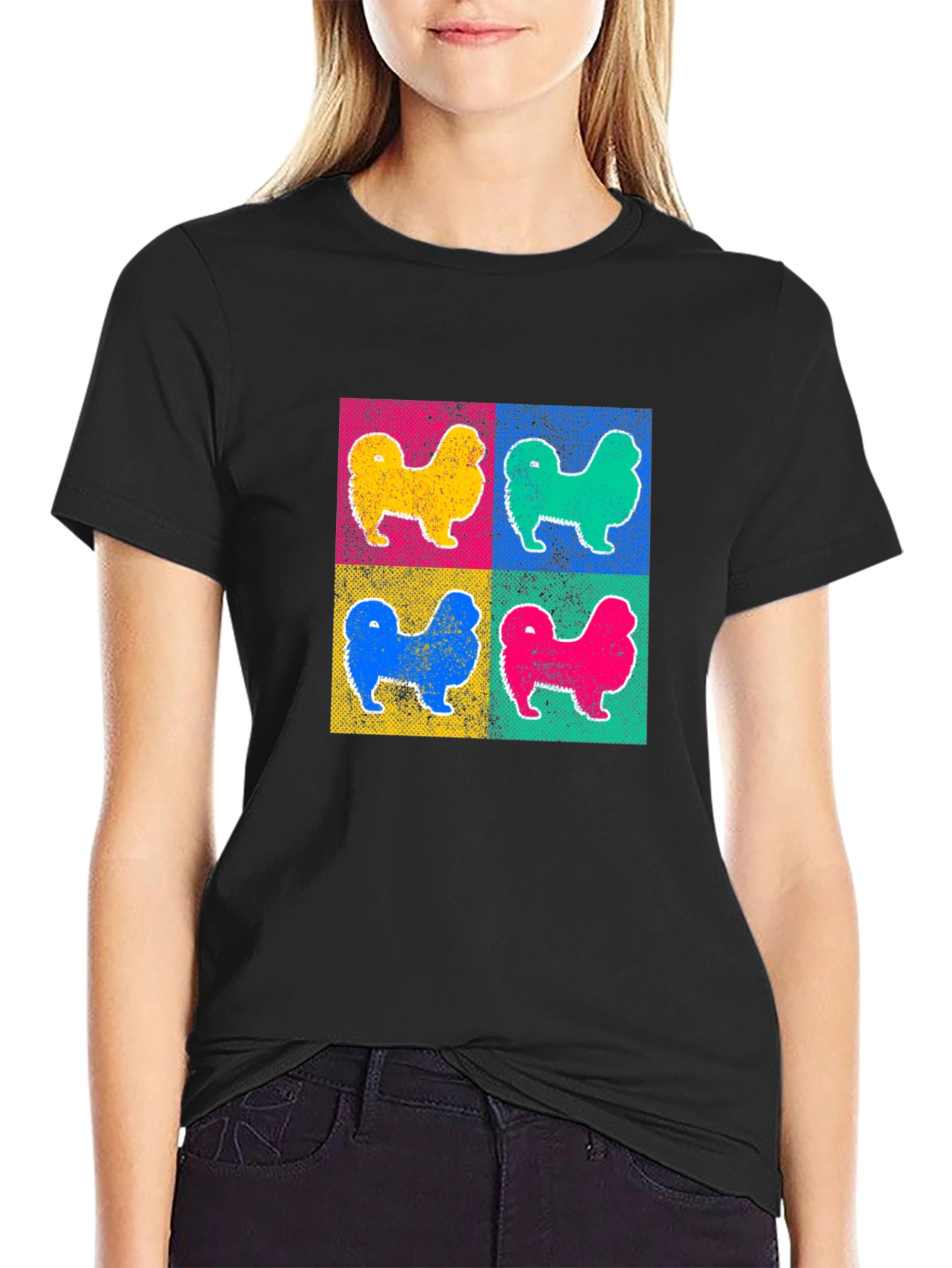 Pop Art Dog Graphic Tee - Retro Style