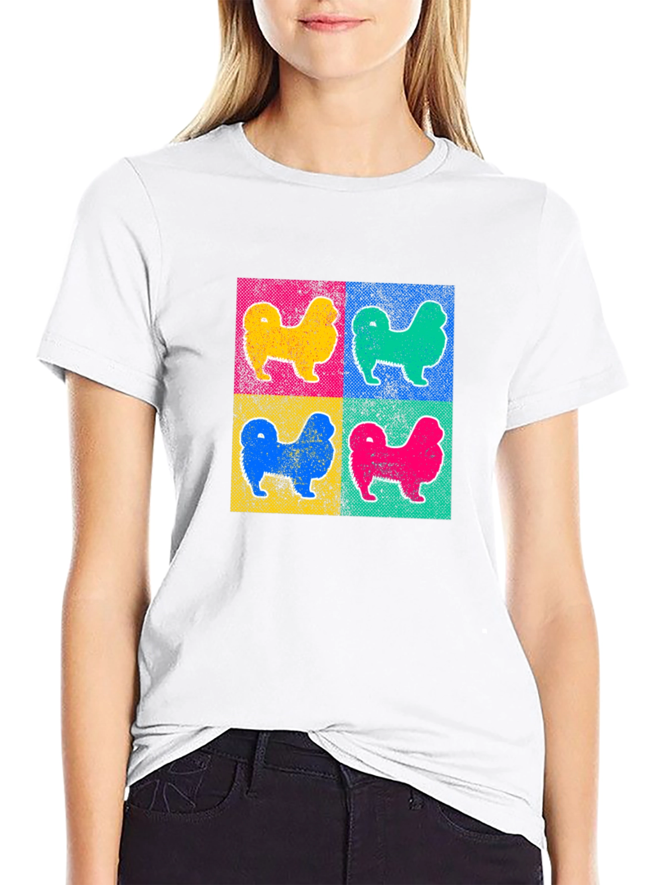 Pop Art Dog Graphic Tee - Retro Style