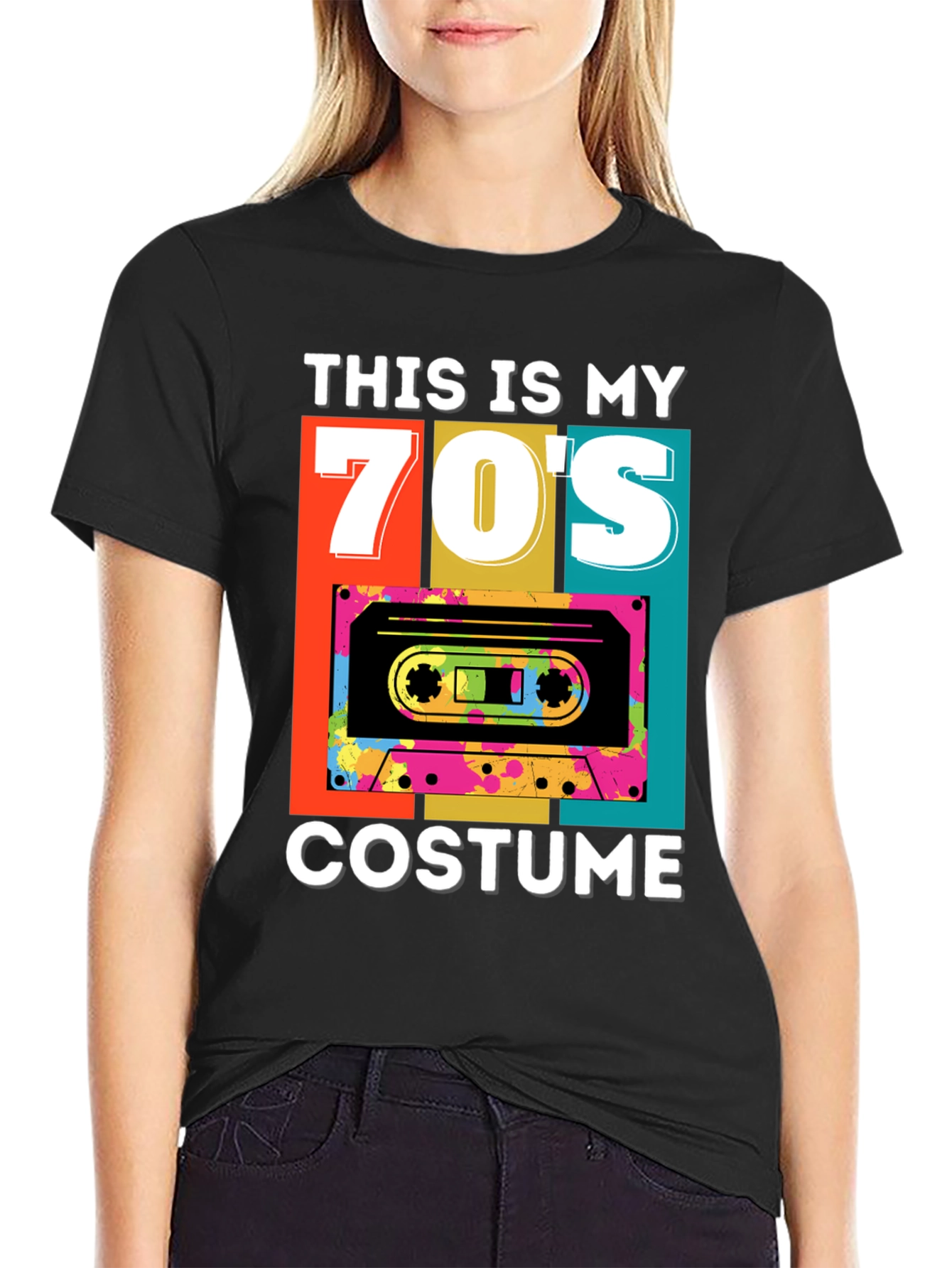 Retro 70s Costume Cassette T-Shirt