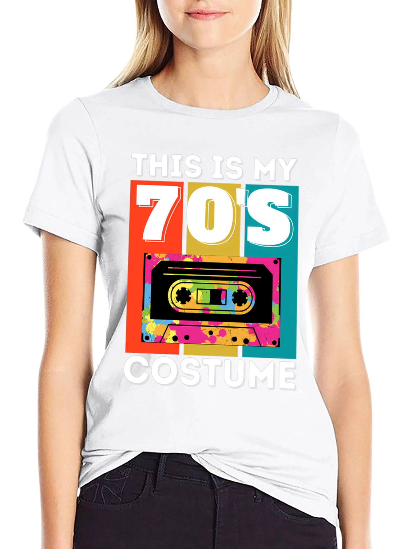 Retro 70s Costume Cassette T-Shirt