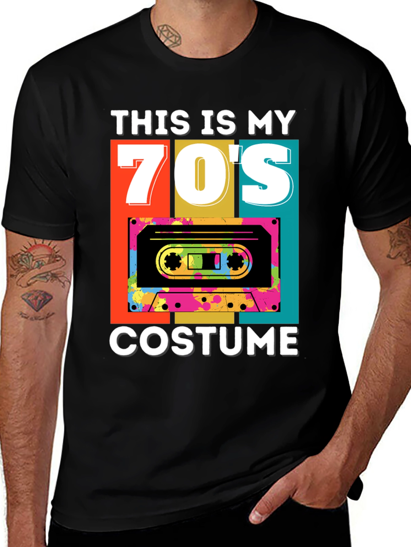 Retro 70s Costume Cassette T-Shirt