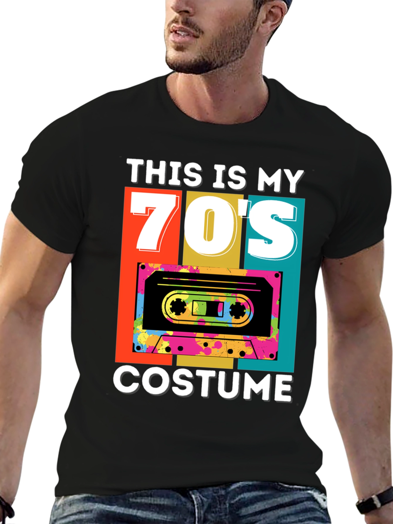 Retro 70s Costume Cassette T-Shirt