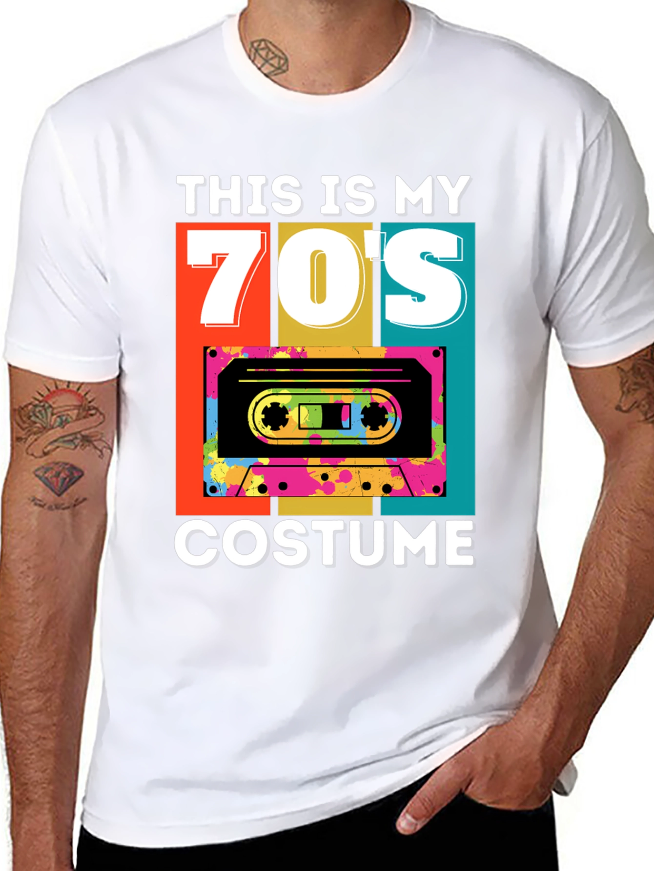 Retro 70s Costume Cassette T-Shirt
