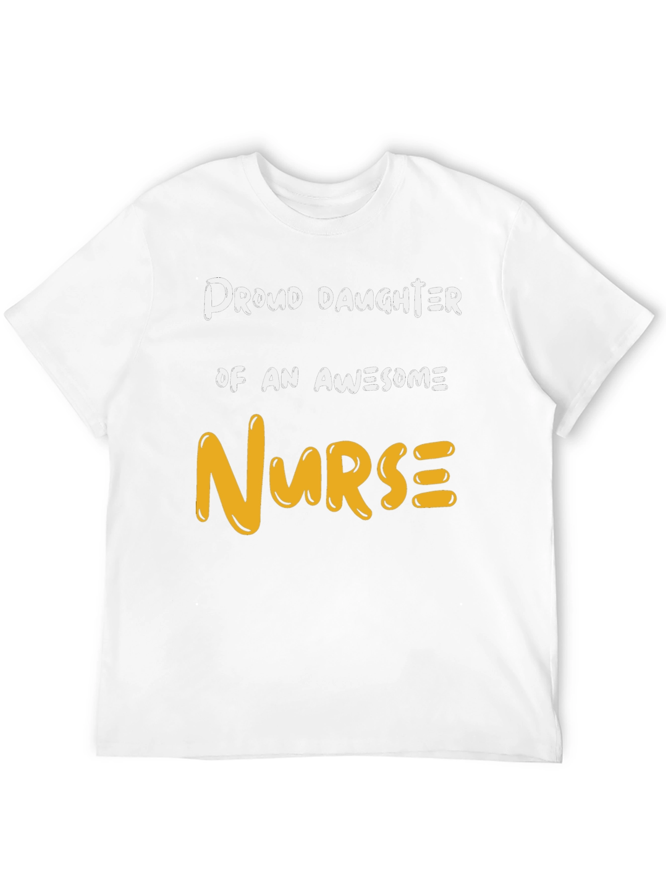 Proud Daughter Awesome Nurse Graphic T-Shirt
