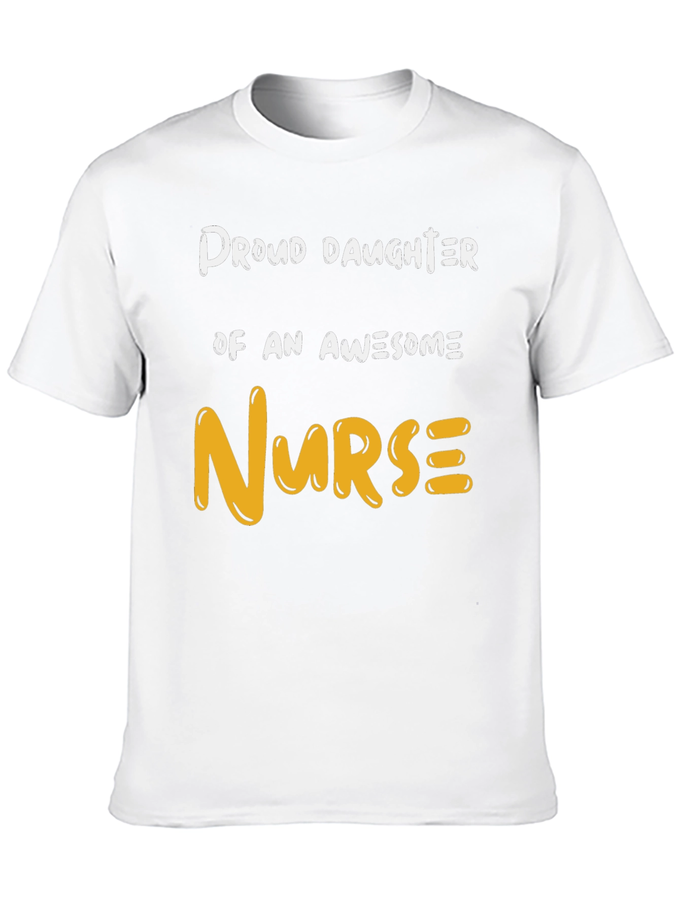 Proud Daughter Awesome Nurse Graphic T-Shirt
