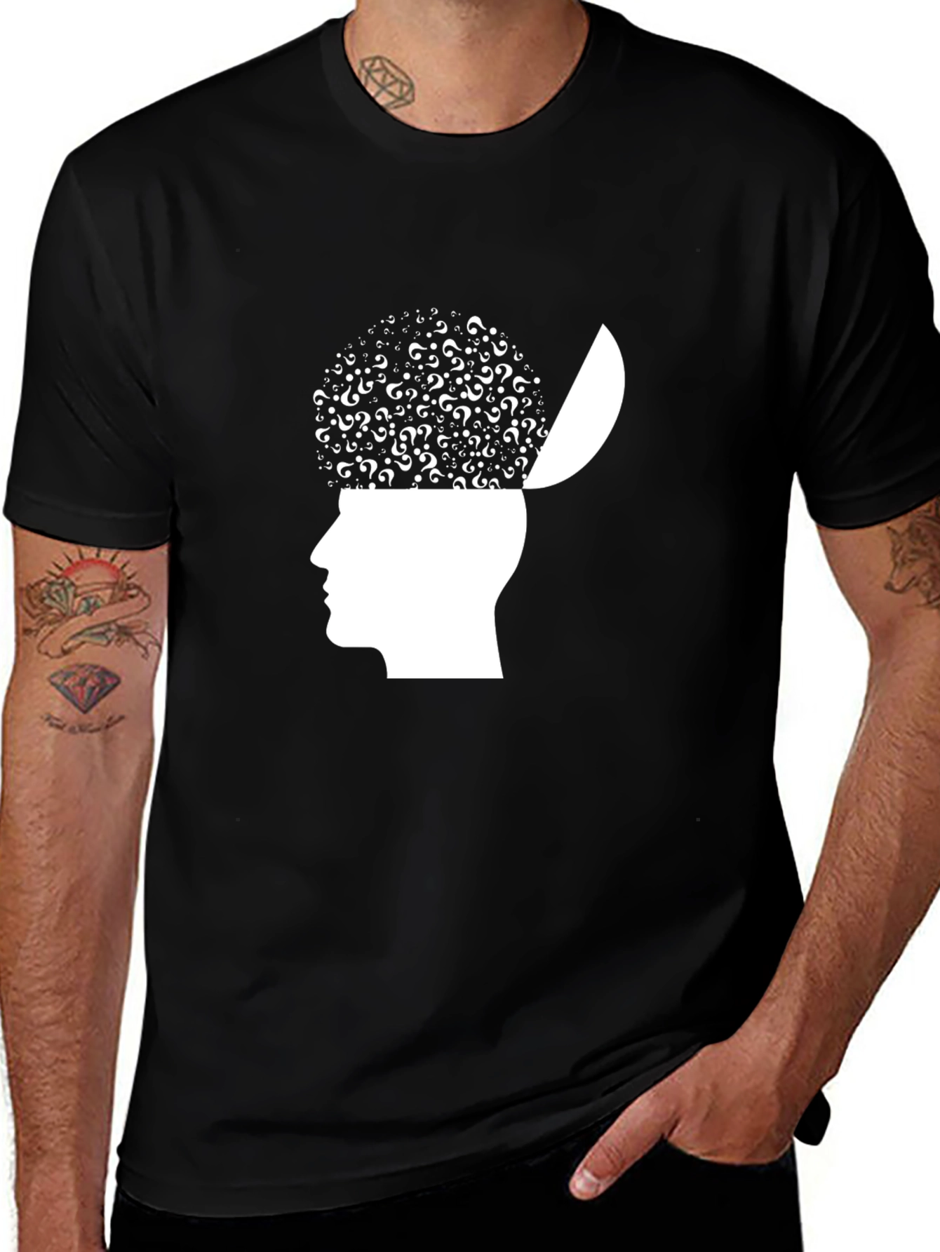 Question Mind T-Shirt - Open Head Design