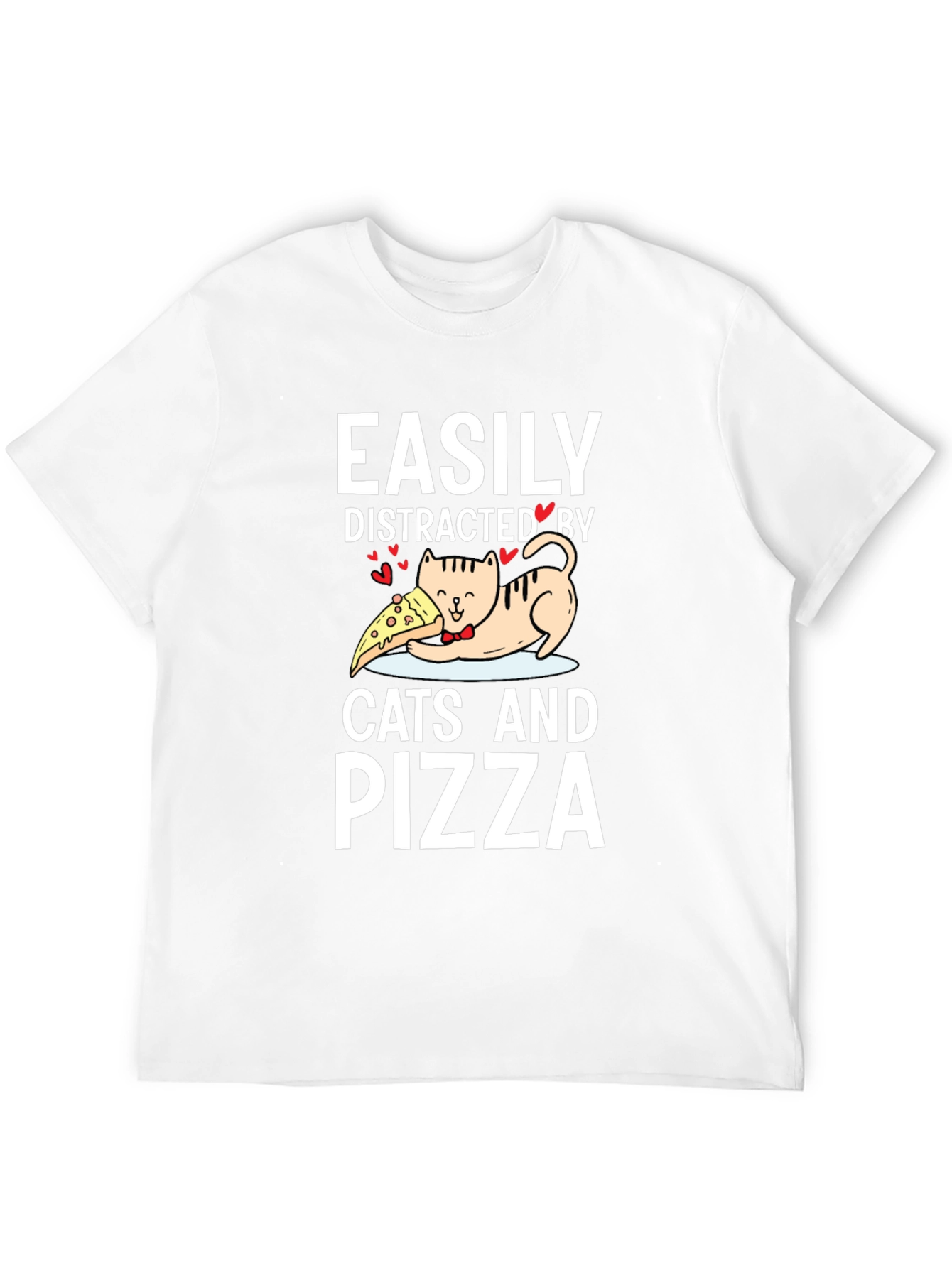 Easily Distracted By Cats And Pizza T-Shirt
