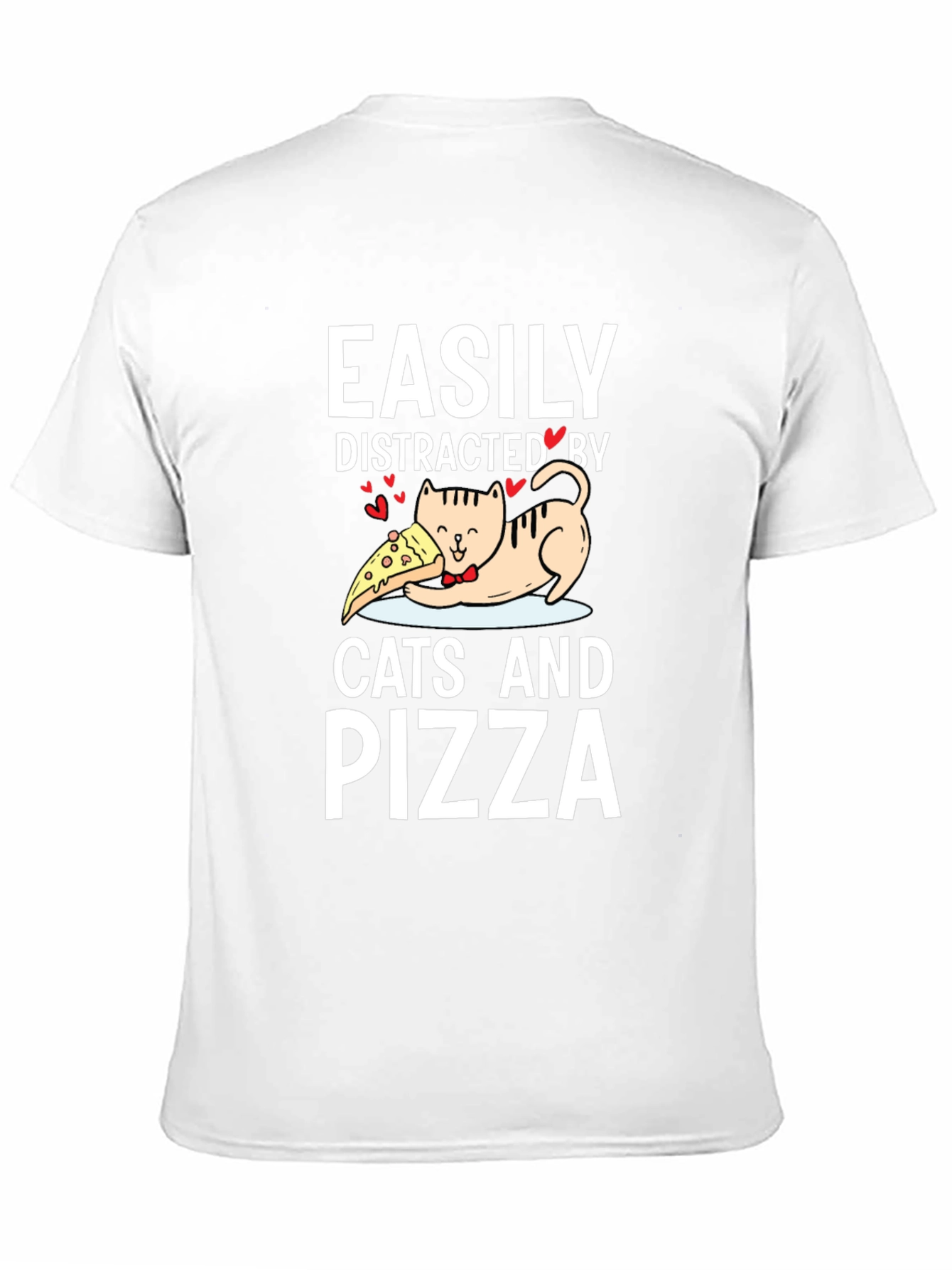Easily Distracted By Cats And Pizza T-Shirt