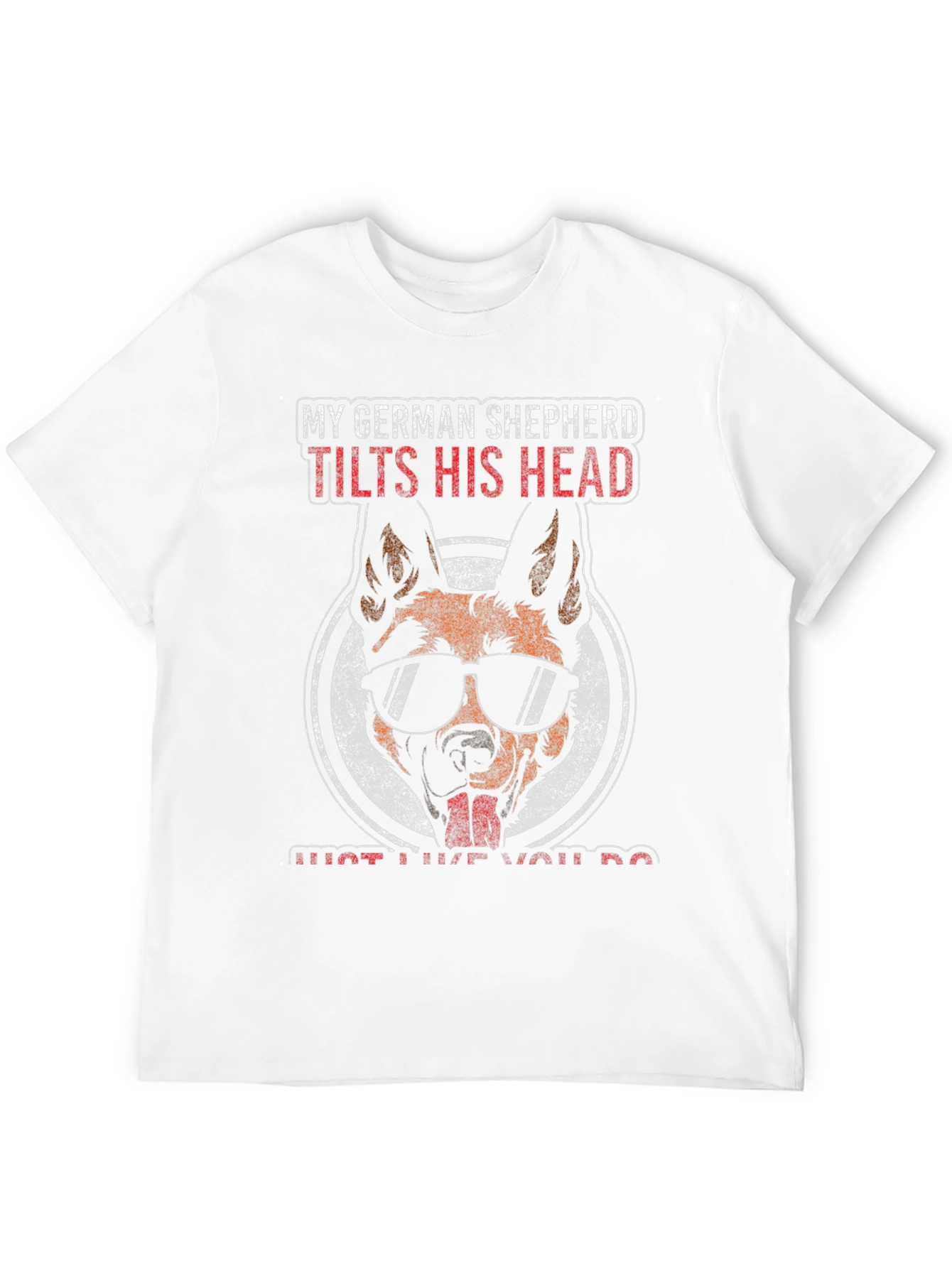 German Shepherd T-Shirt - Tilts Head Design