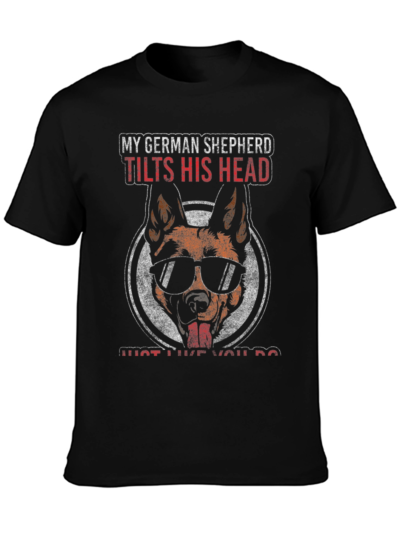 German Shepherd T-Shirt - Tilts Head Design