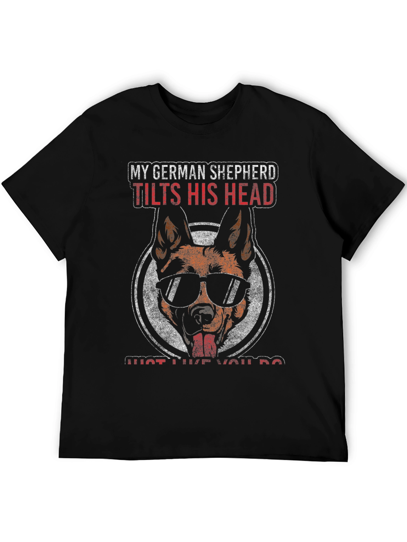 German Shepherd T-Shirt - Tilts Head Design