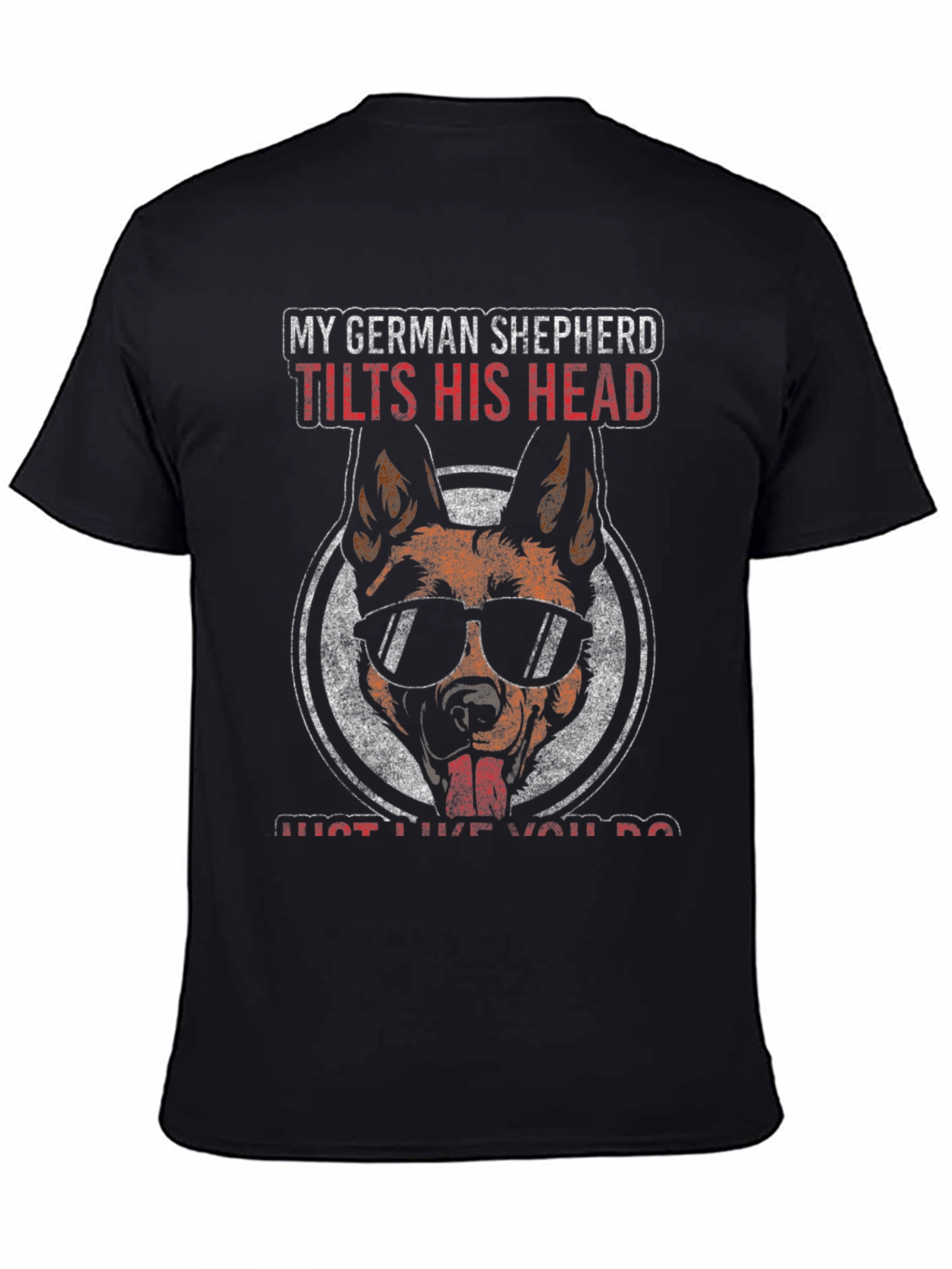 German Shepherd T-Shirt - Tilts Head Design