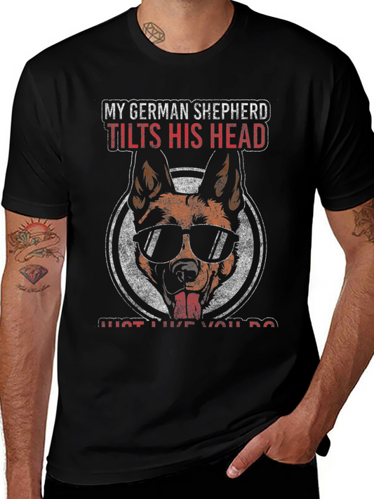 German Shepherd T-Shirt - Tilts Head Design