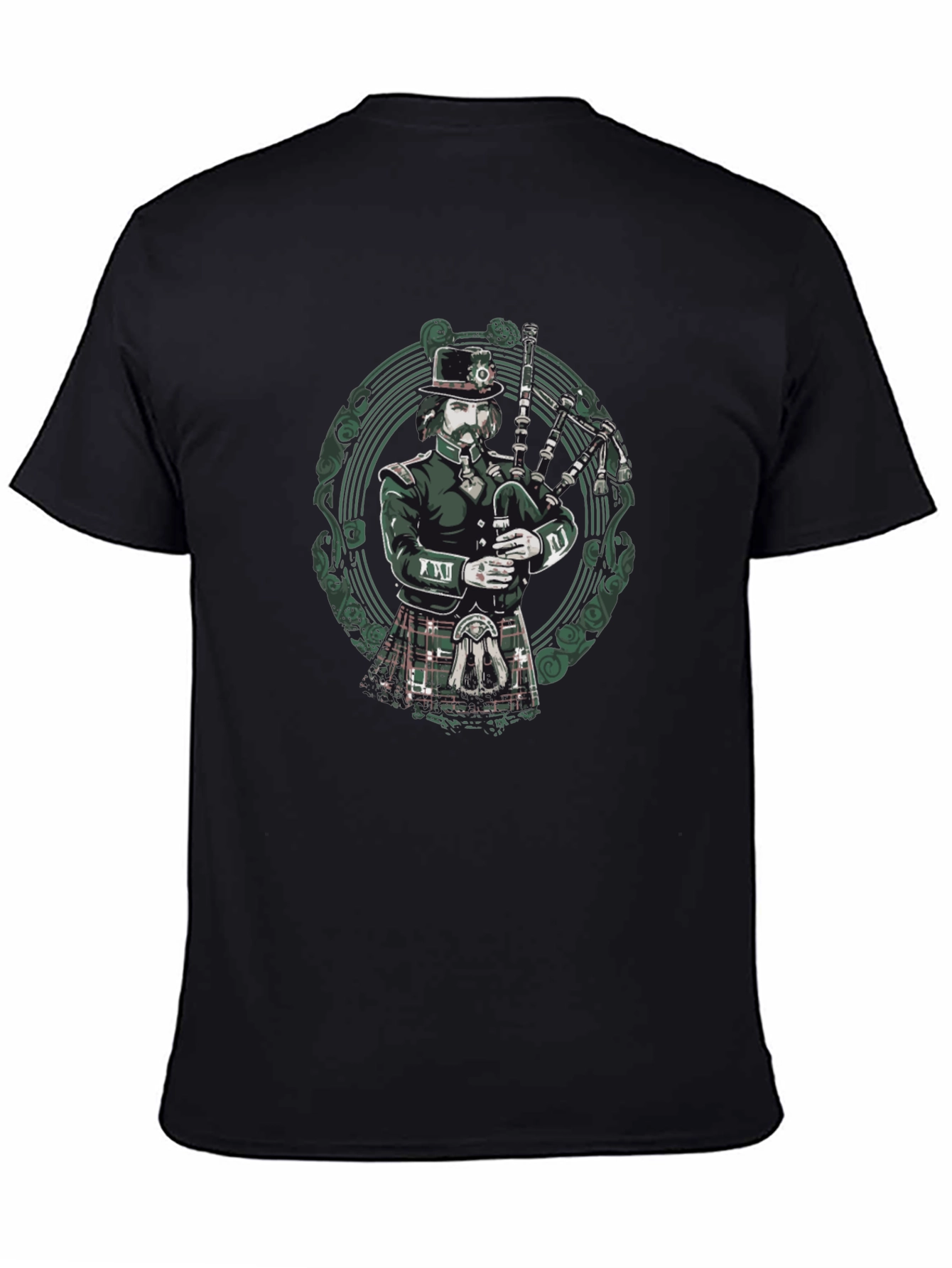 Bagpiper Graphic Tee - Unique Irish Design