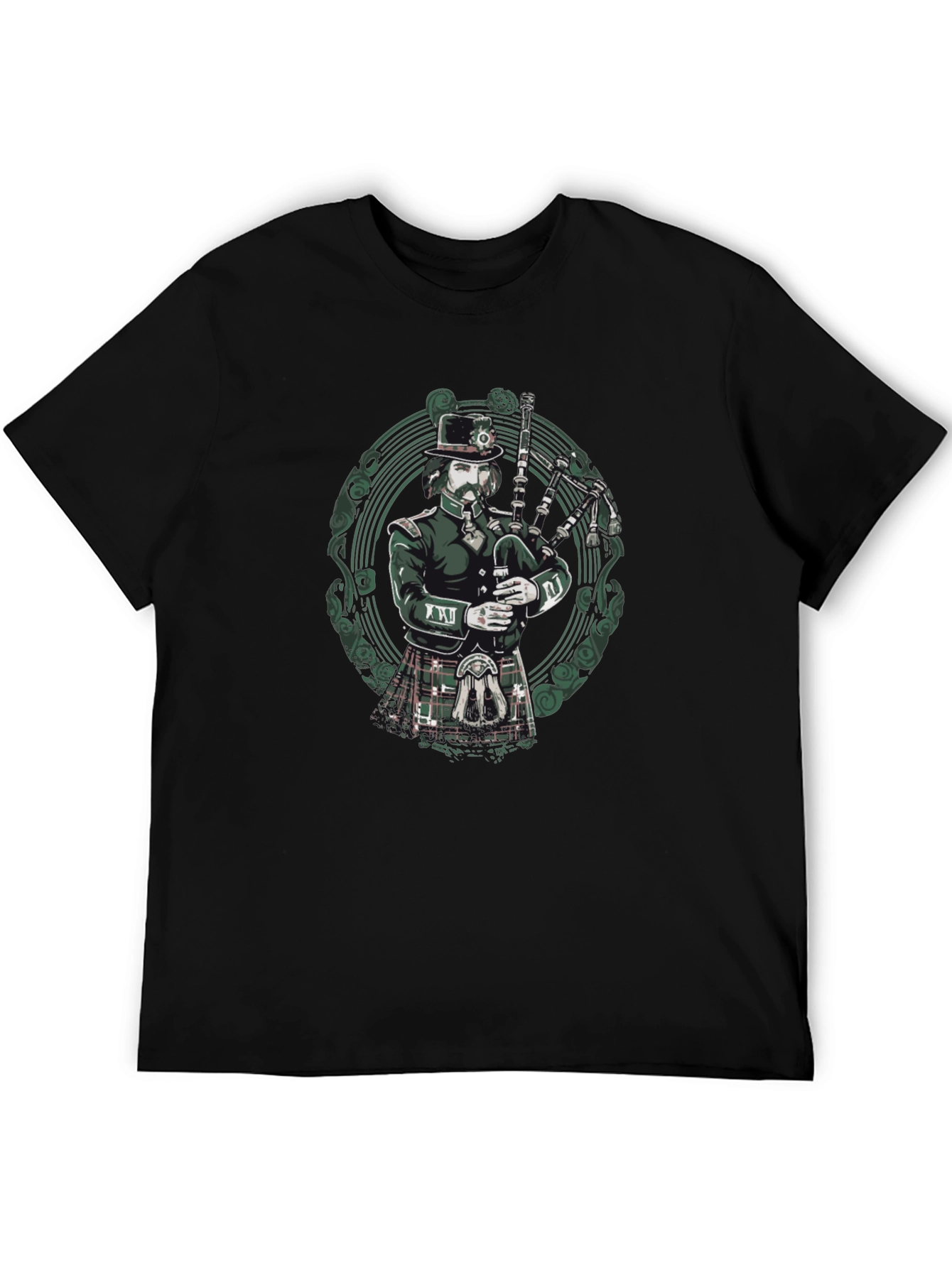 Bagpiper Graphic Tee - Unique Irish Design