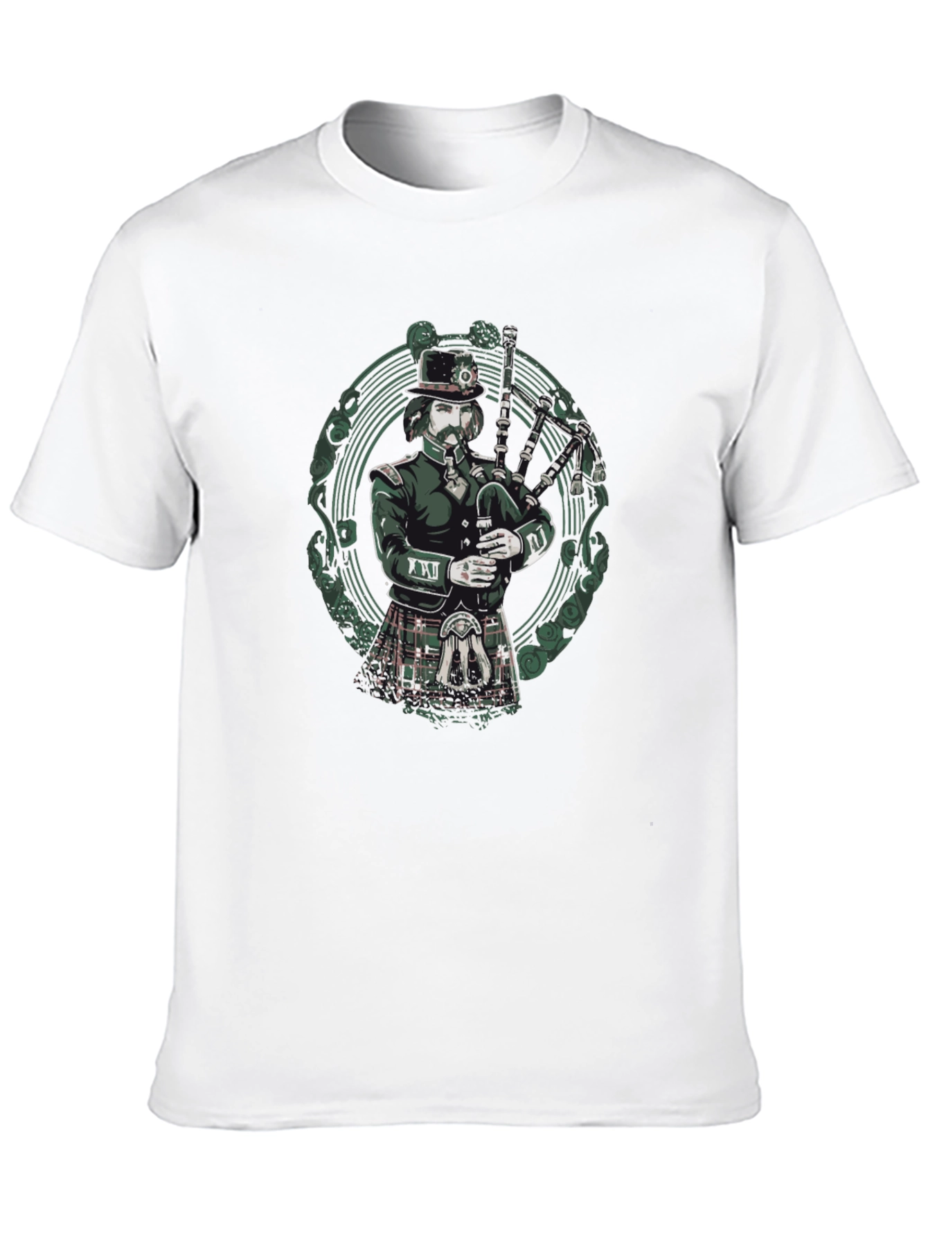 Bagpiper Graphic Tee - Unique Irish Design
