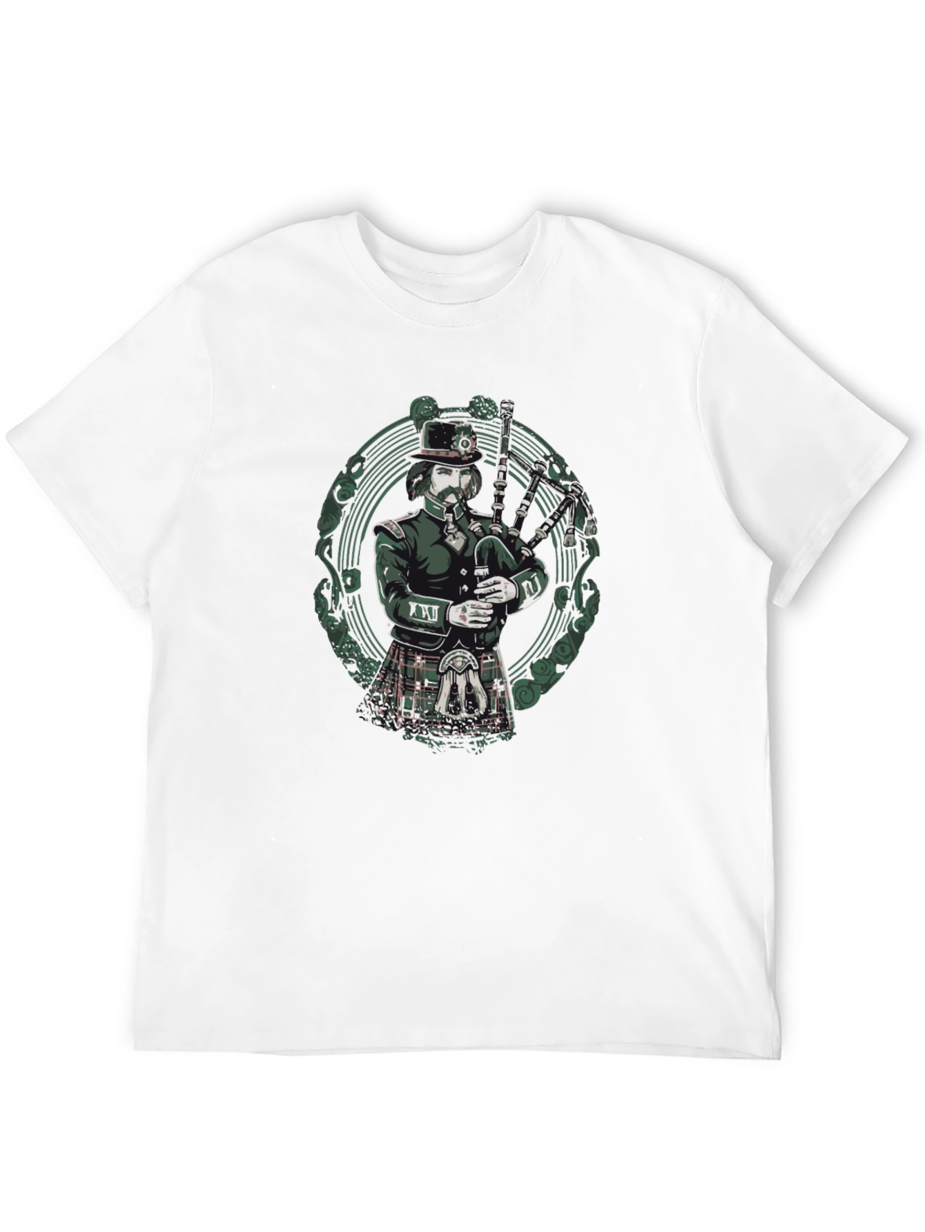 Bagpiper Graphic Tee - Unique Irish Design