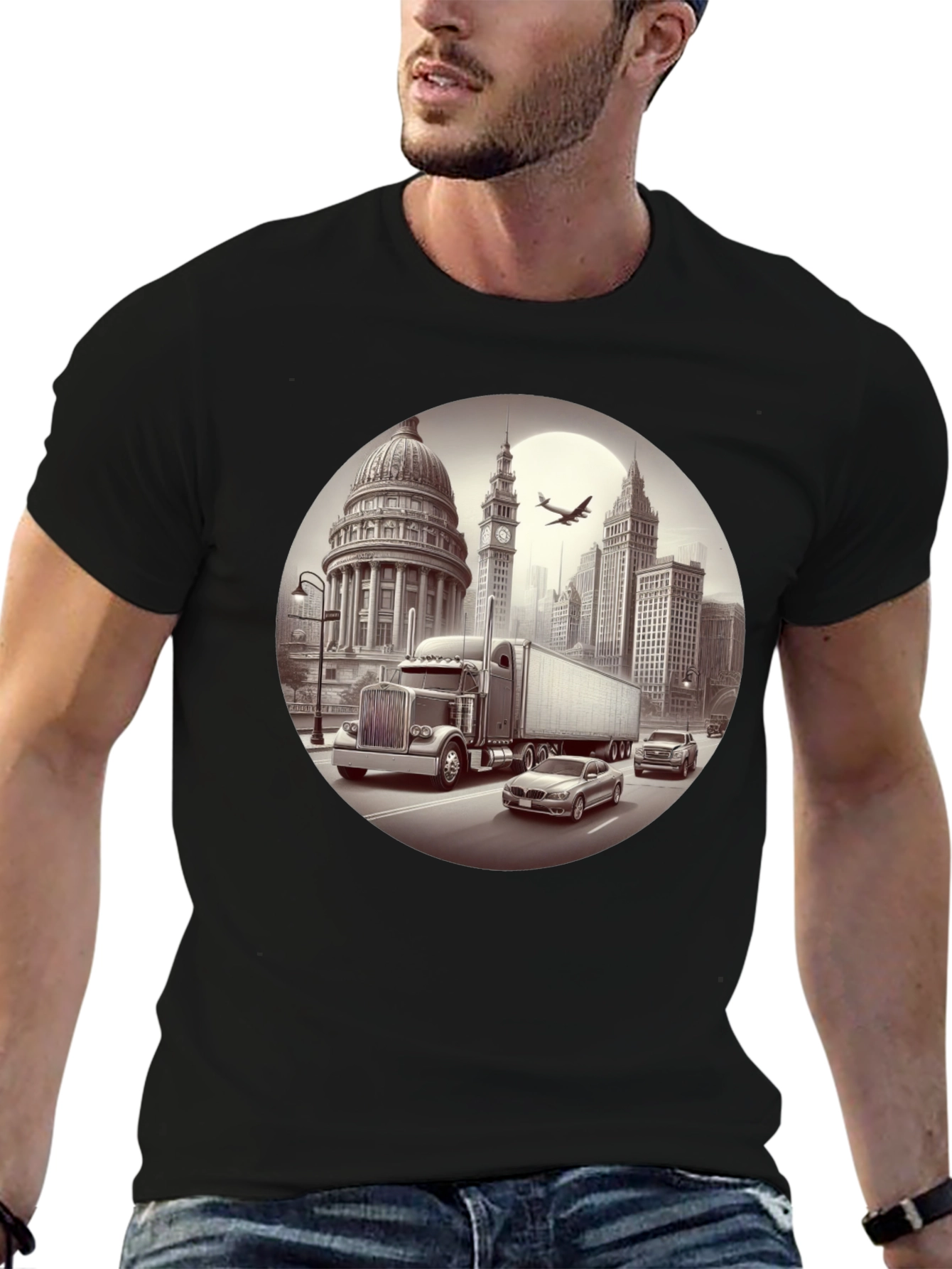 Cityscape Trucker Tee