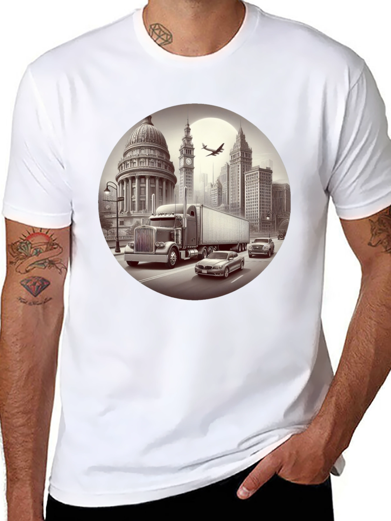 Cityscape Trucker Tee