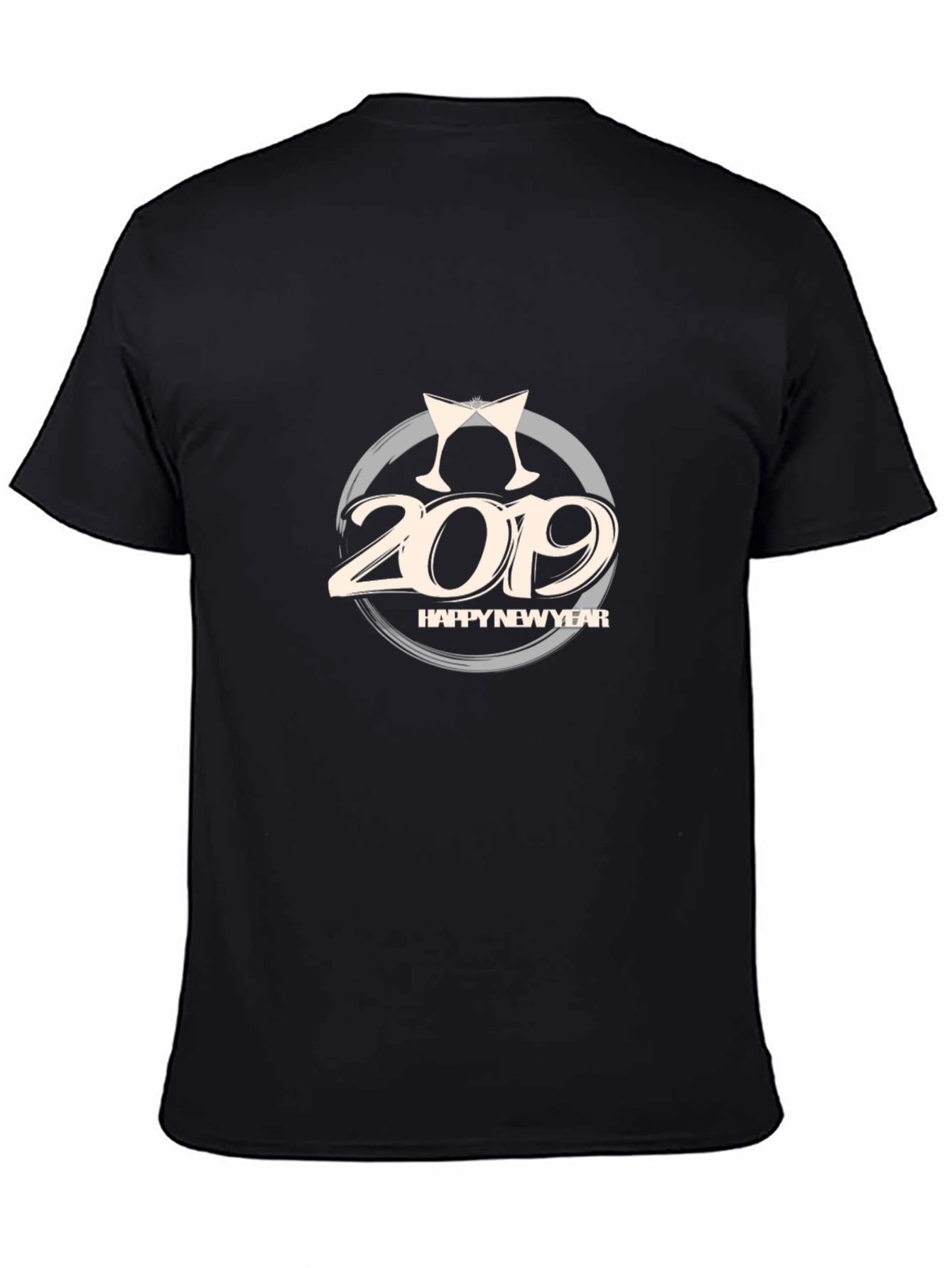 2019 Happy New Year Black T-Shirt