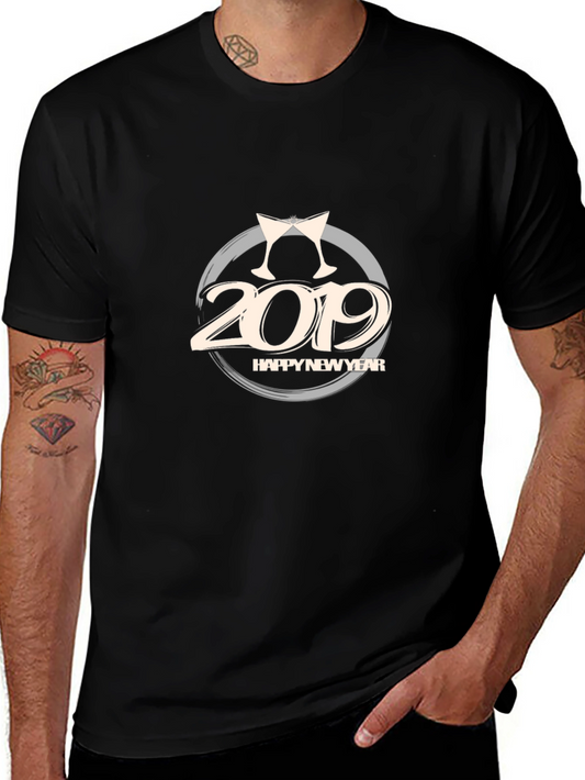 2019 Happy New Year Black T-Shirt