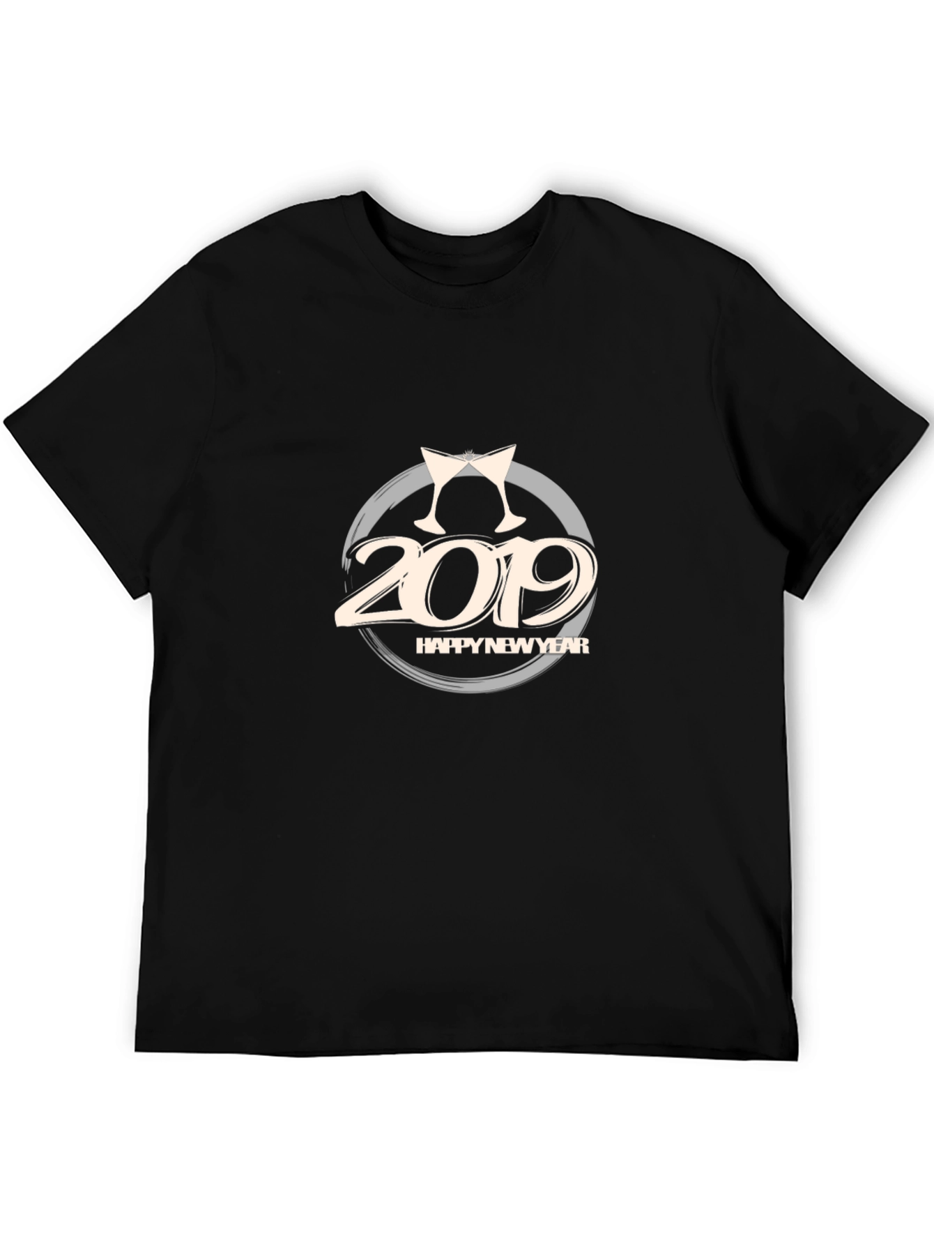 2019 Happy New Year Black T-Shirt