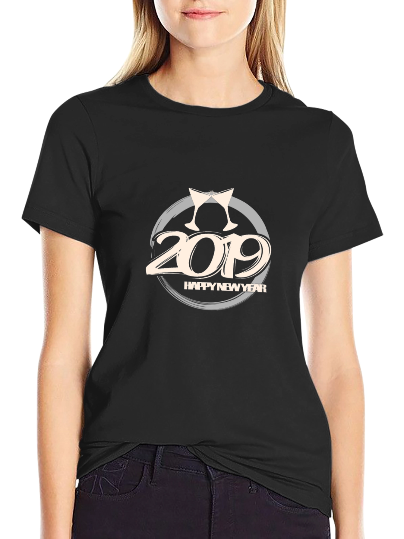 2019 Happy New Year Black T-Shirt