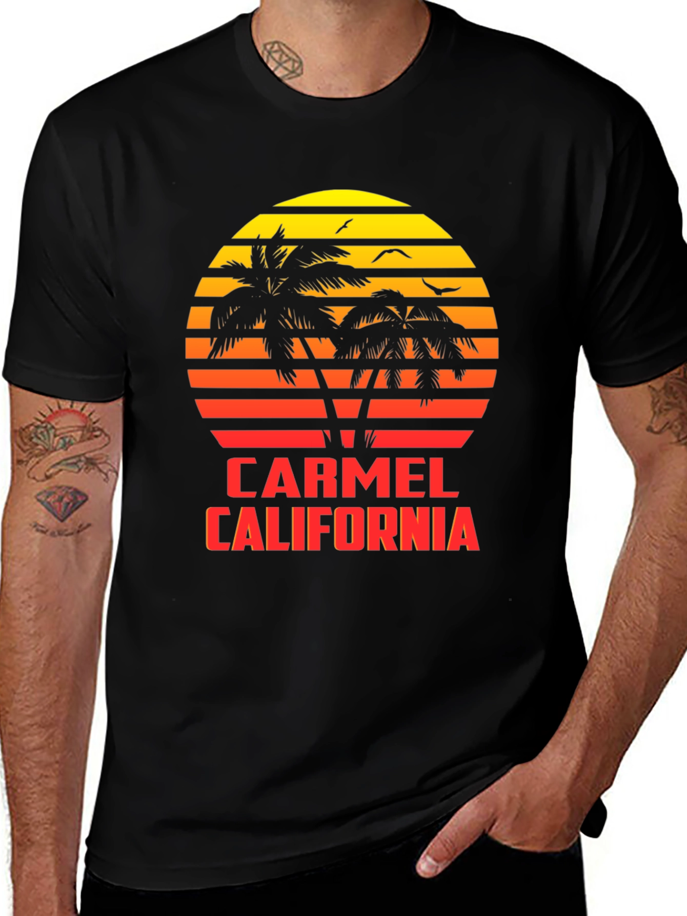 Carmel California Sunset Graphic Tee