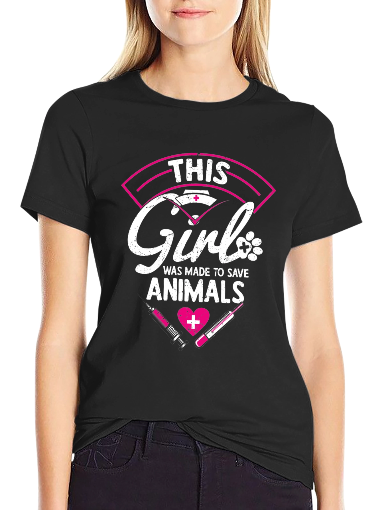 Vet Tech T-Shirt - This Girl Saves Animals