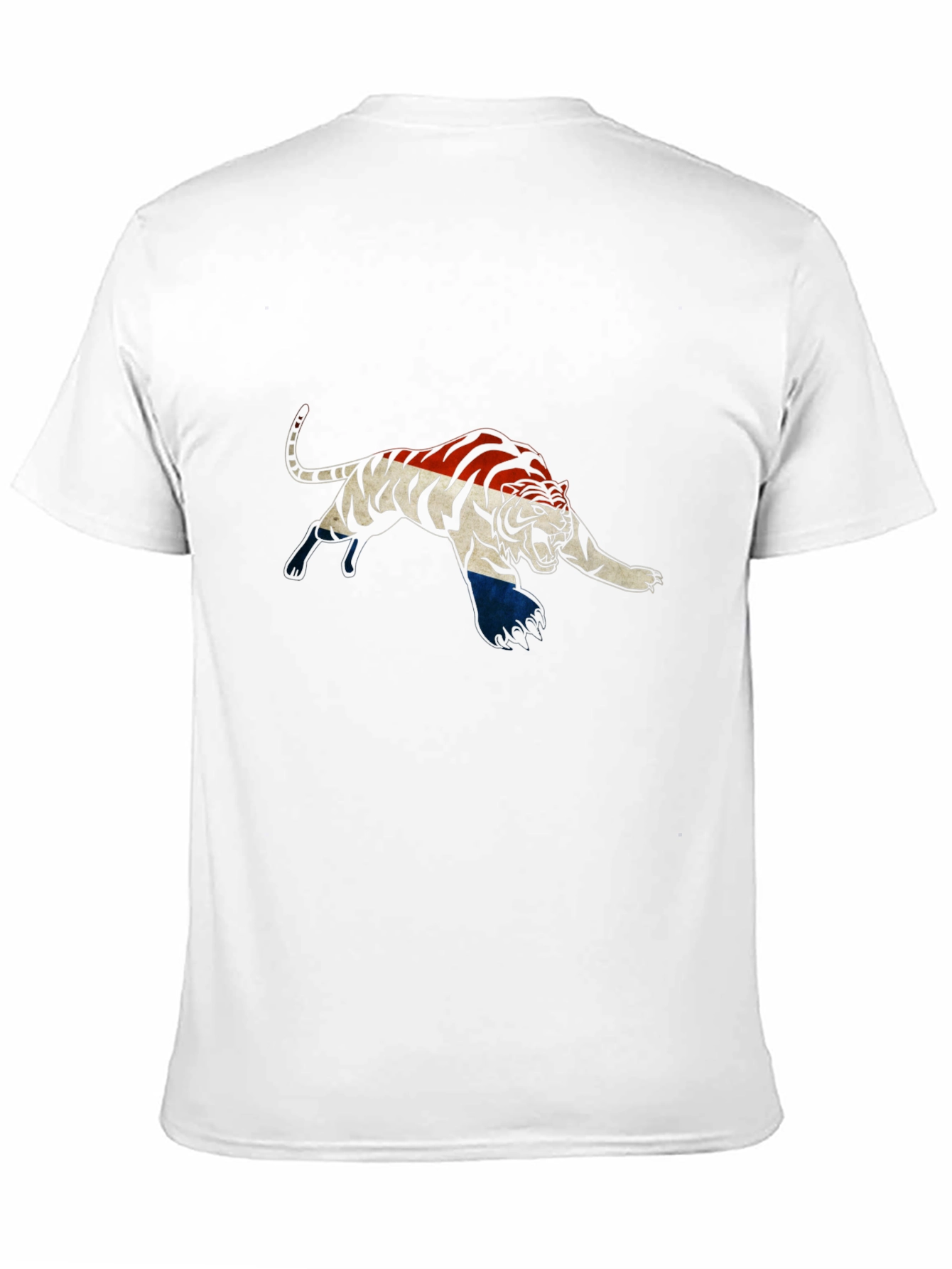 Striped Tiger Graphic Black T-Shirt
