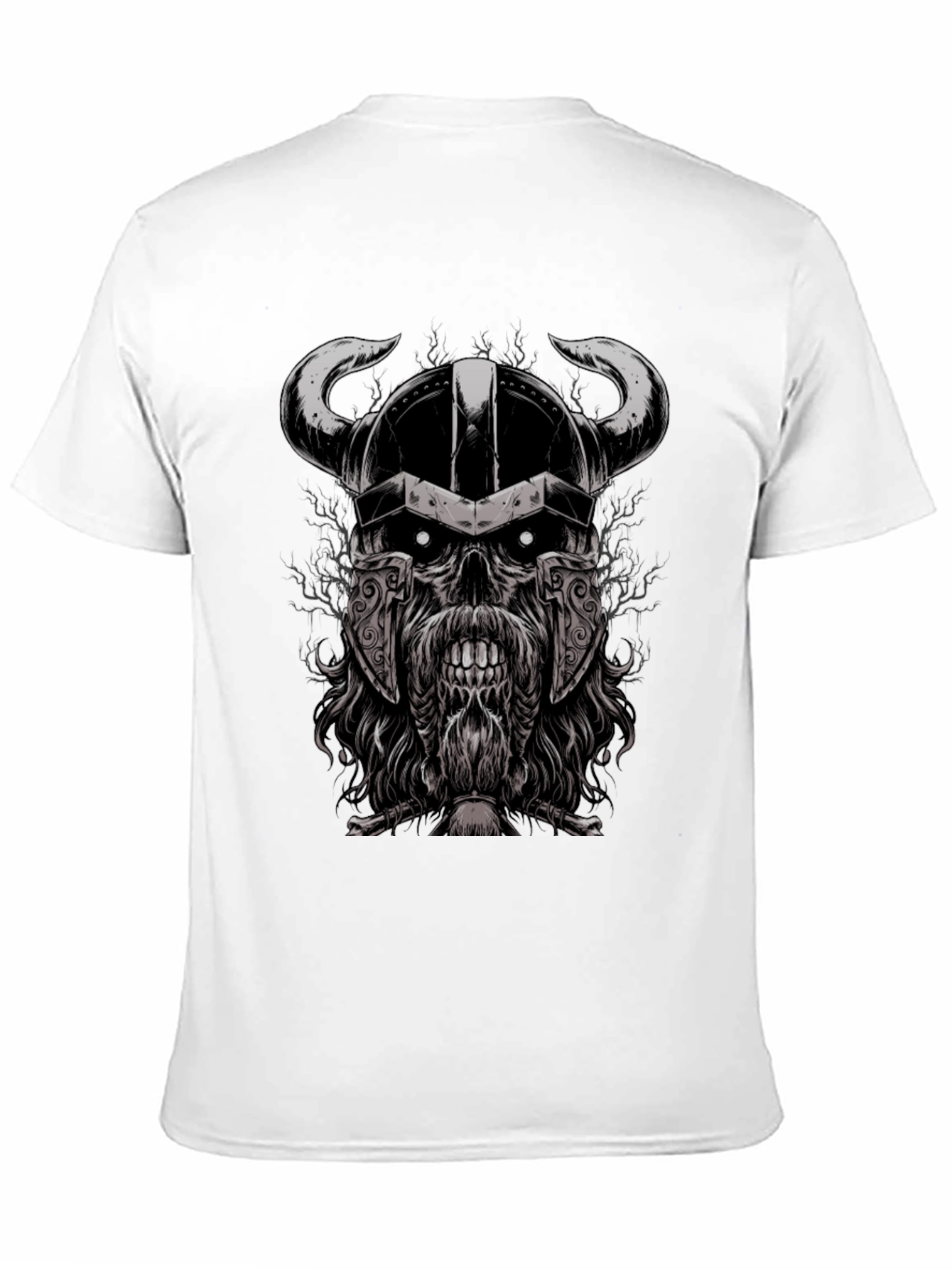 Viking Skull Graphic Black T-Shirt