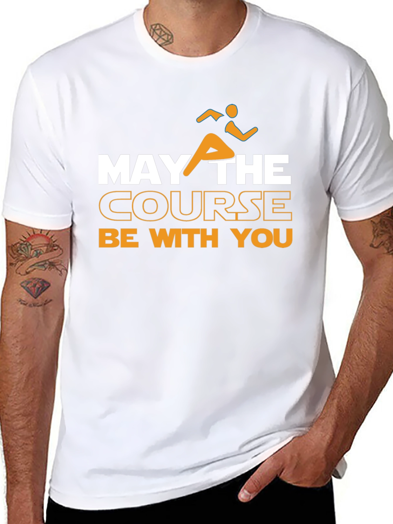 May the Course Be With You Running T-Shirt