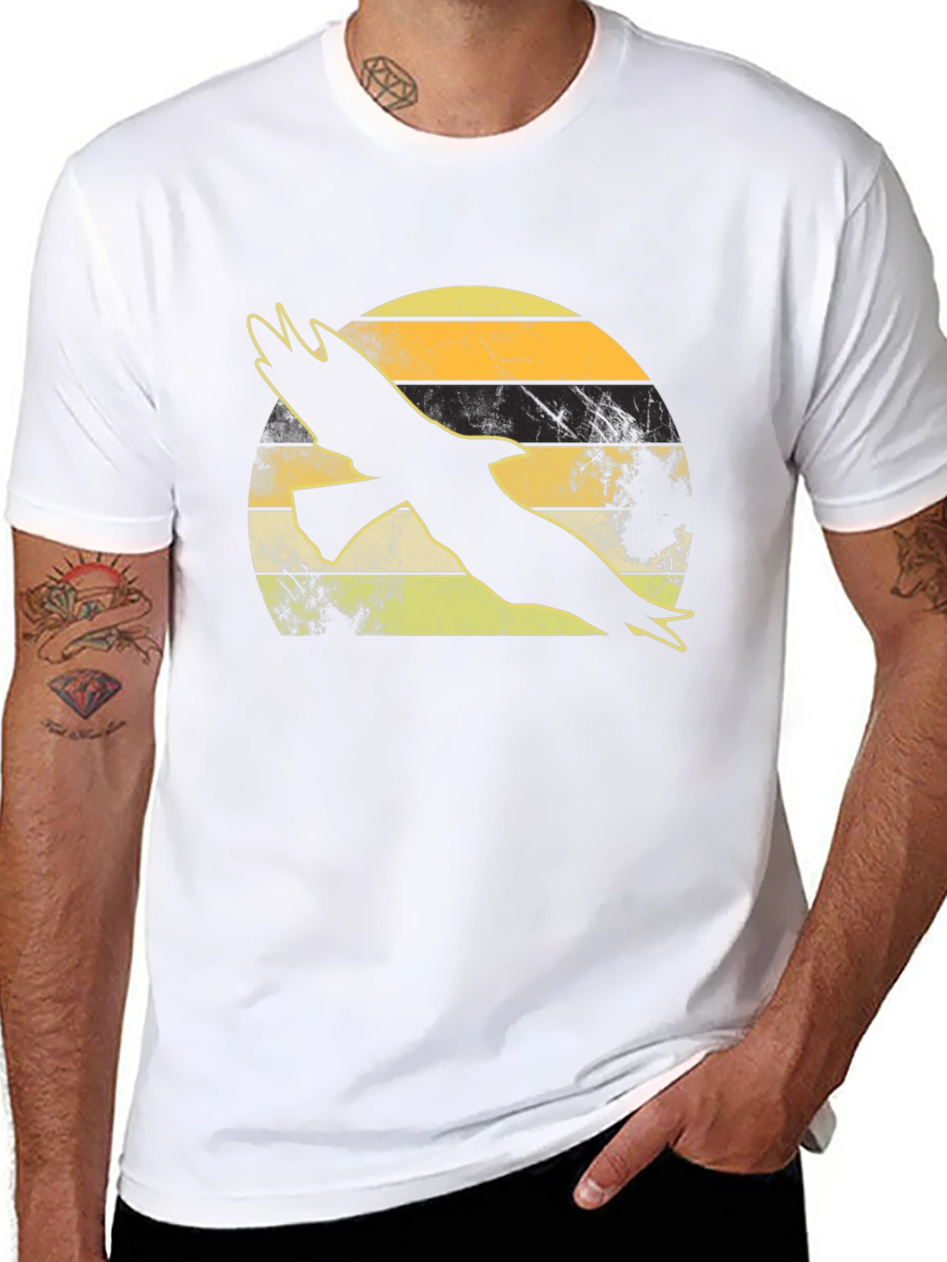 Retro Eagle Silhouette Graphic Tee