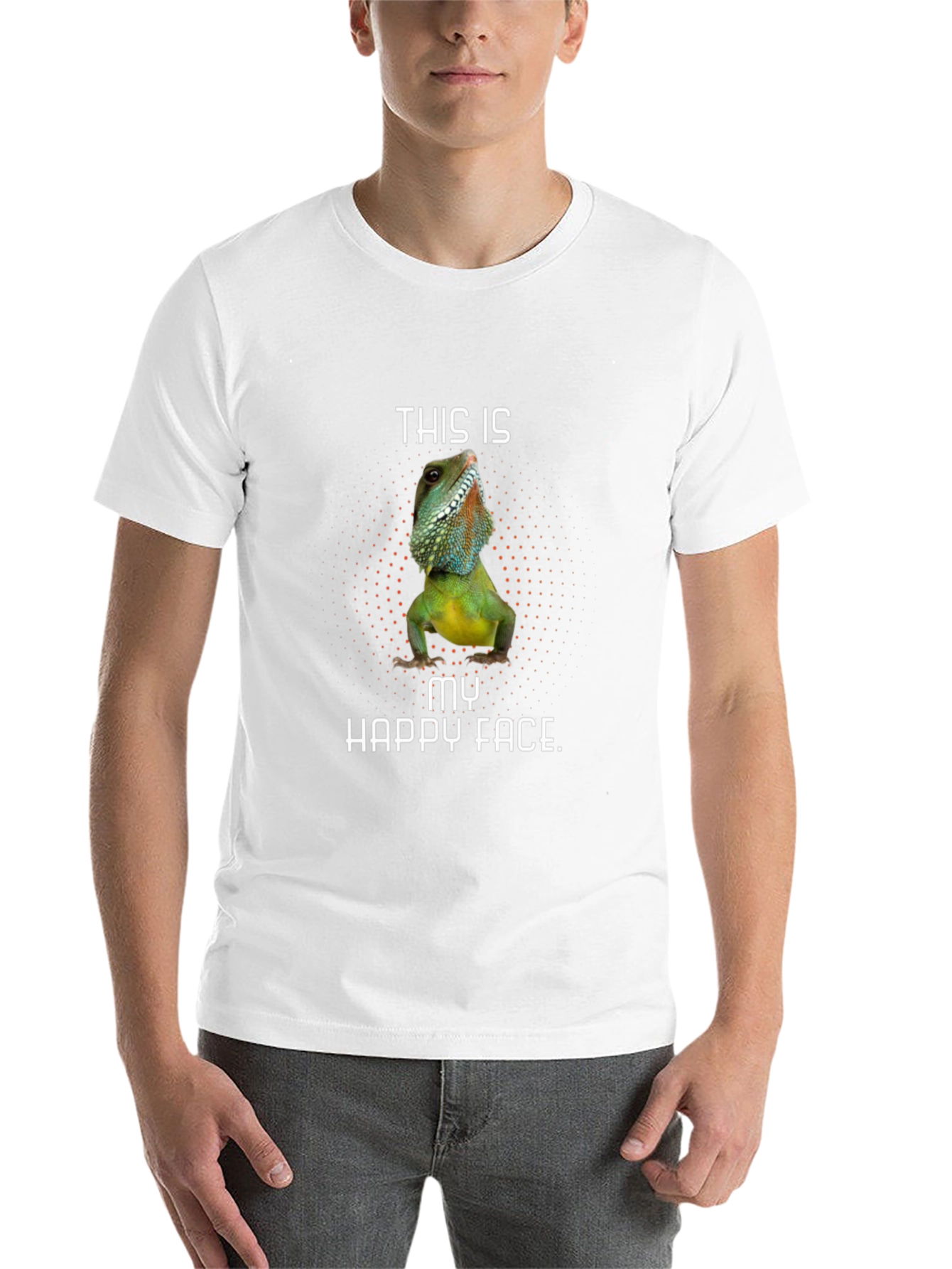 Lizard Happy Face Graphic Tee