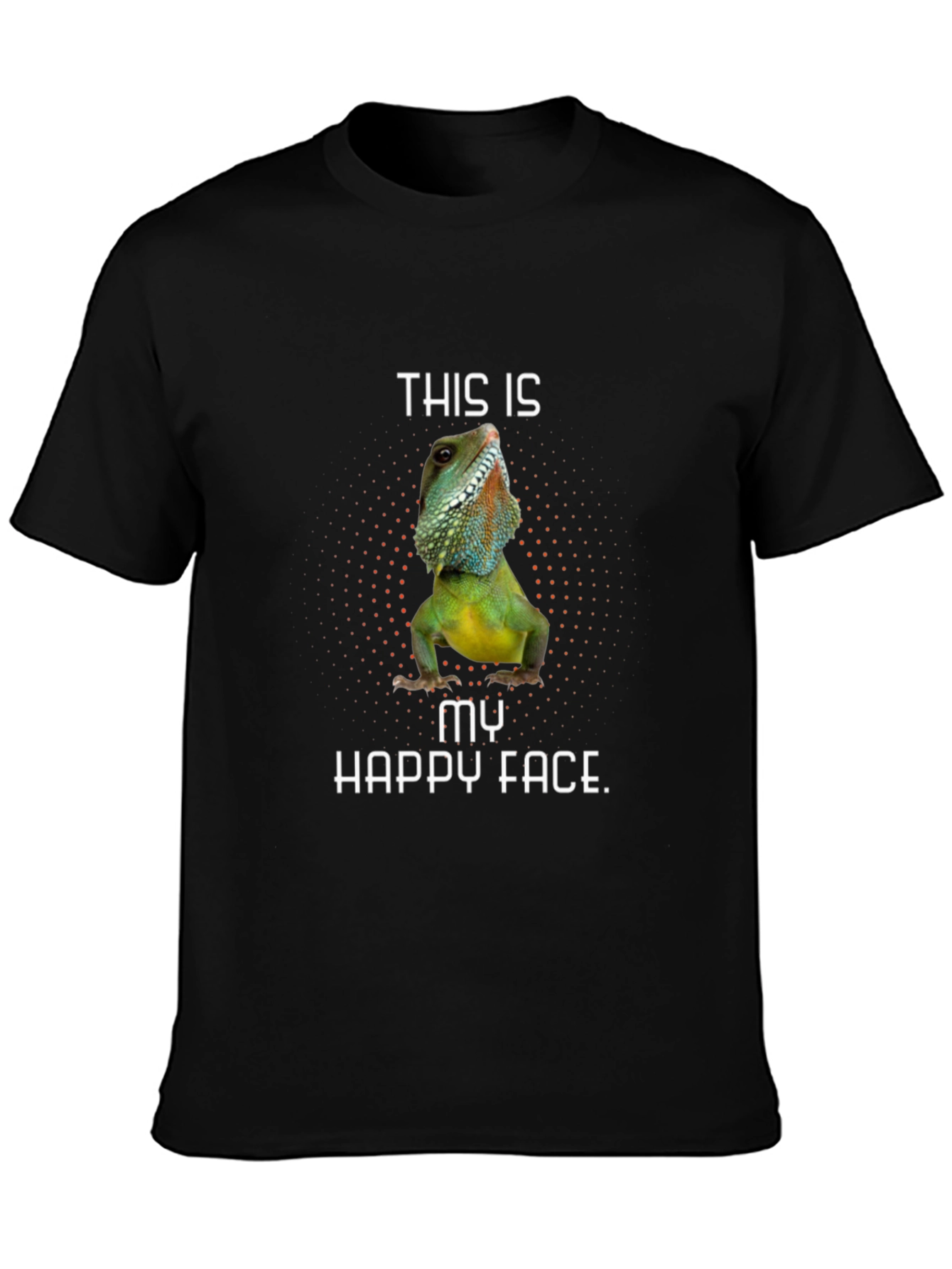 Lizard Happy Face Graphic Tee