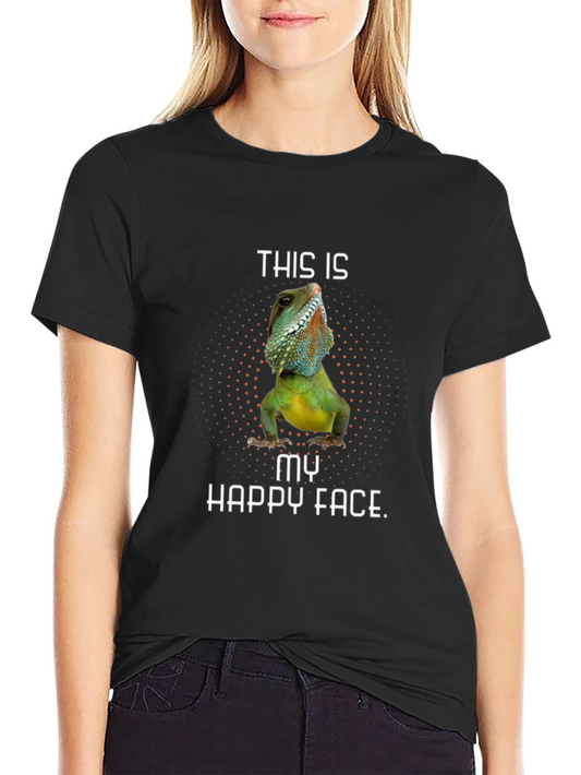 Lizard Happy Face Graphic Tee