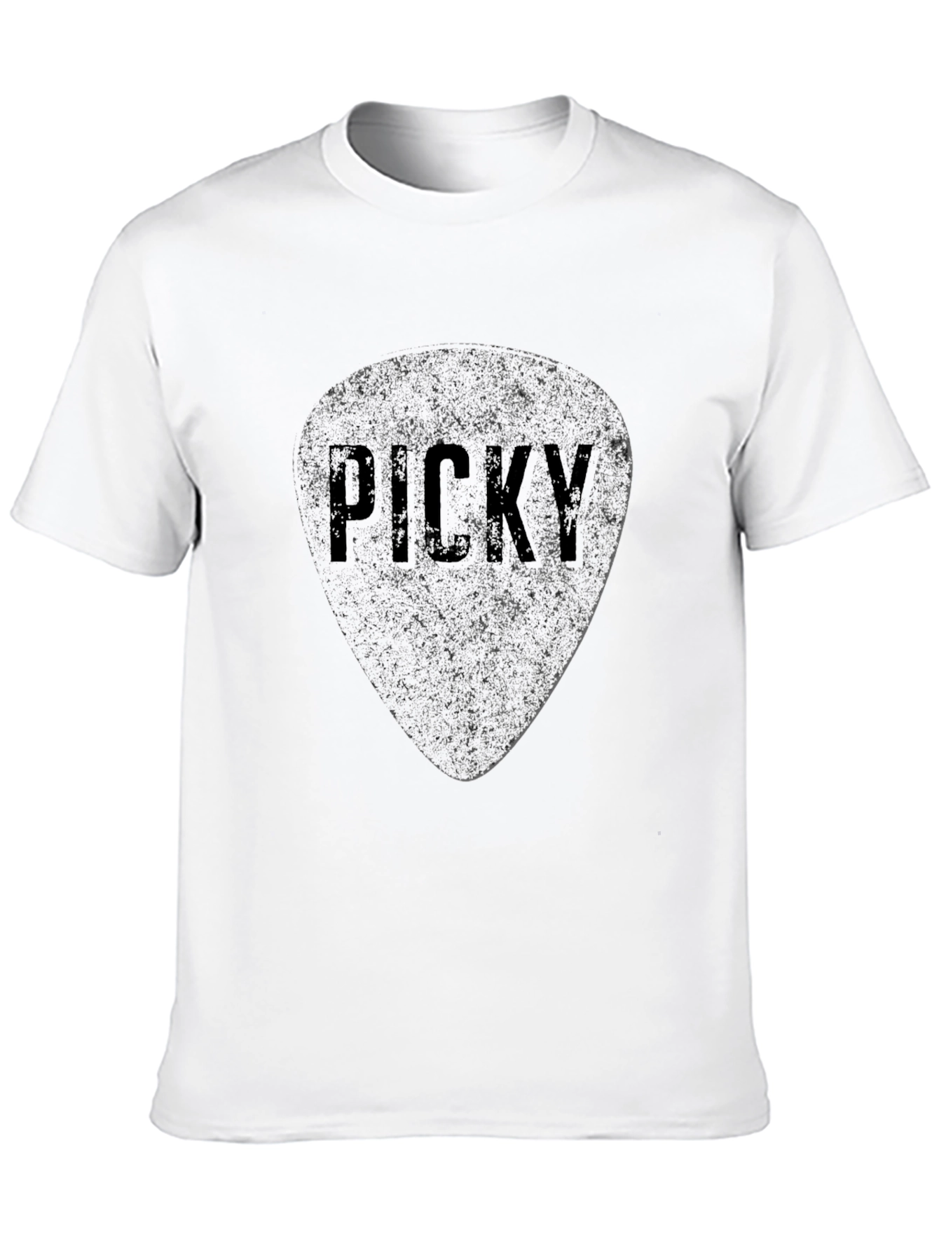 Picky Guitar Pick Graphic T-Shirt - Black