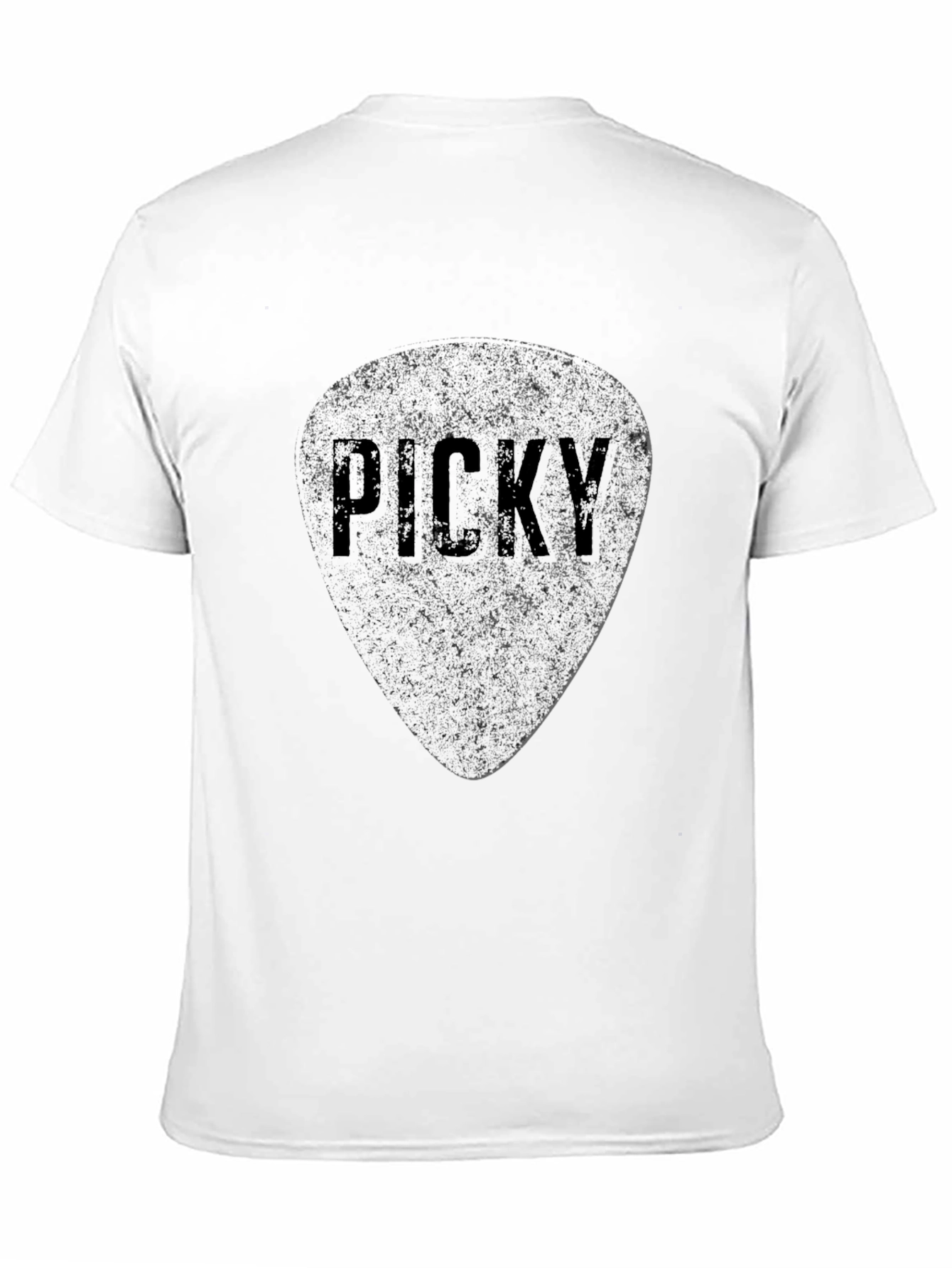 Picky Guitar Pick Graphic T-Shirt - Black