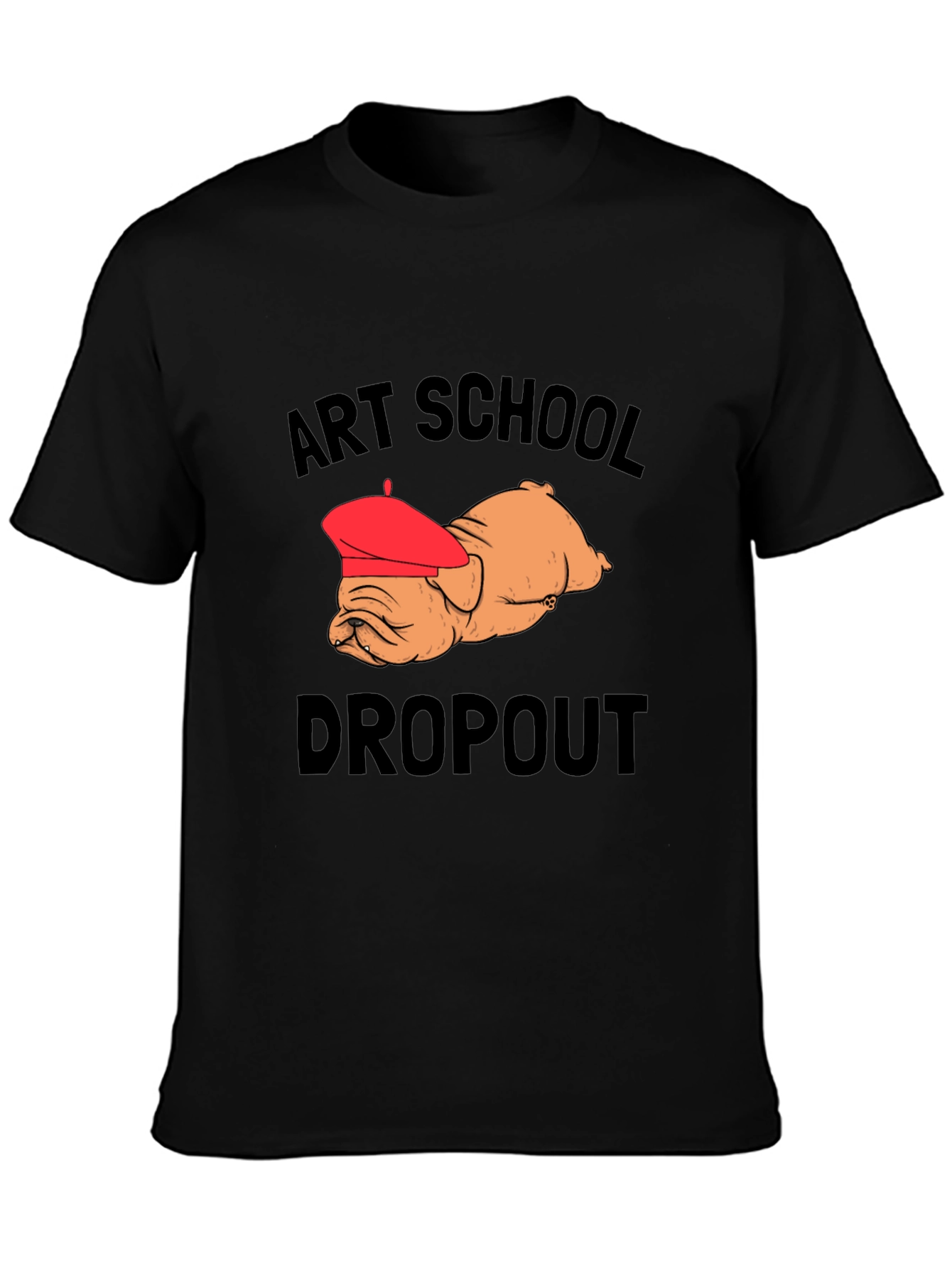 Art School Dropout Bulldog Graphic Tee