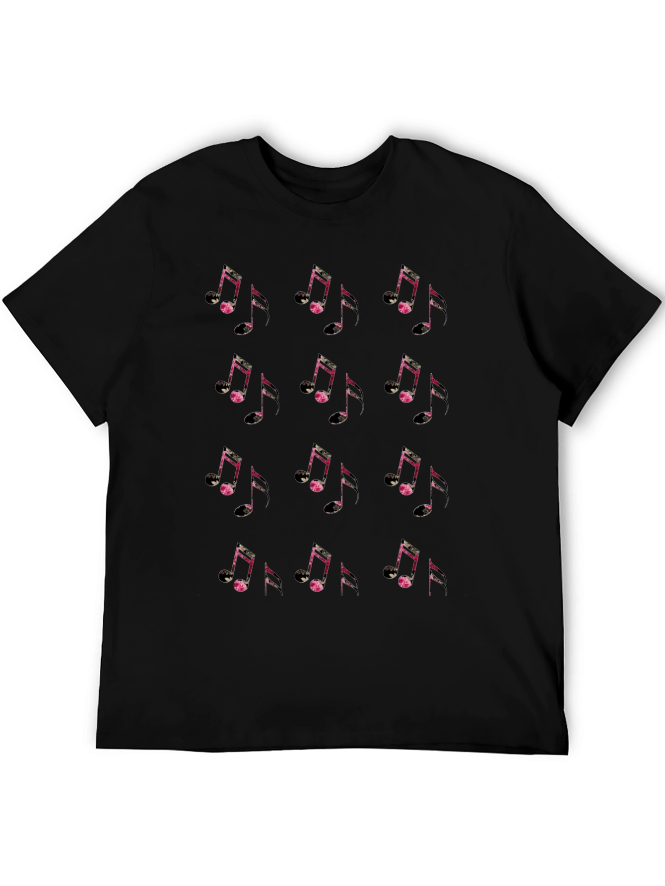 Musical Note Graphic Black Tee
