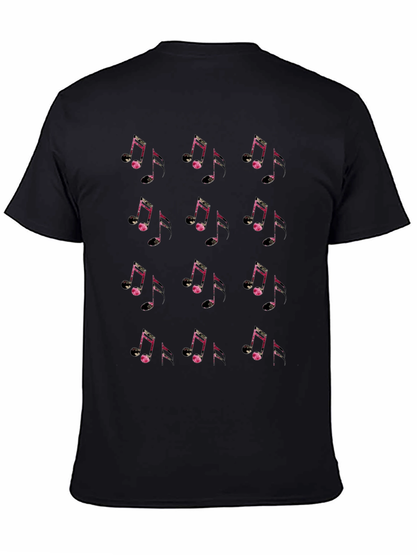 Musical Note Graphic Black Tee