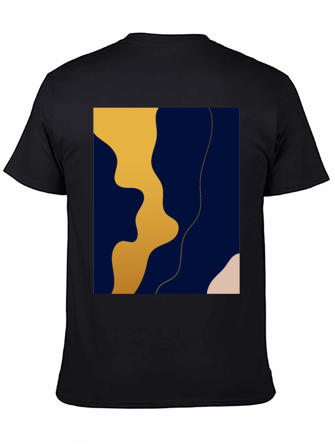 Modern Abstract Graphic Black T-Shirt
