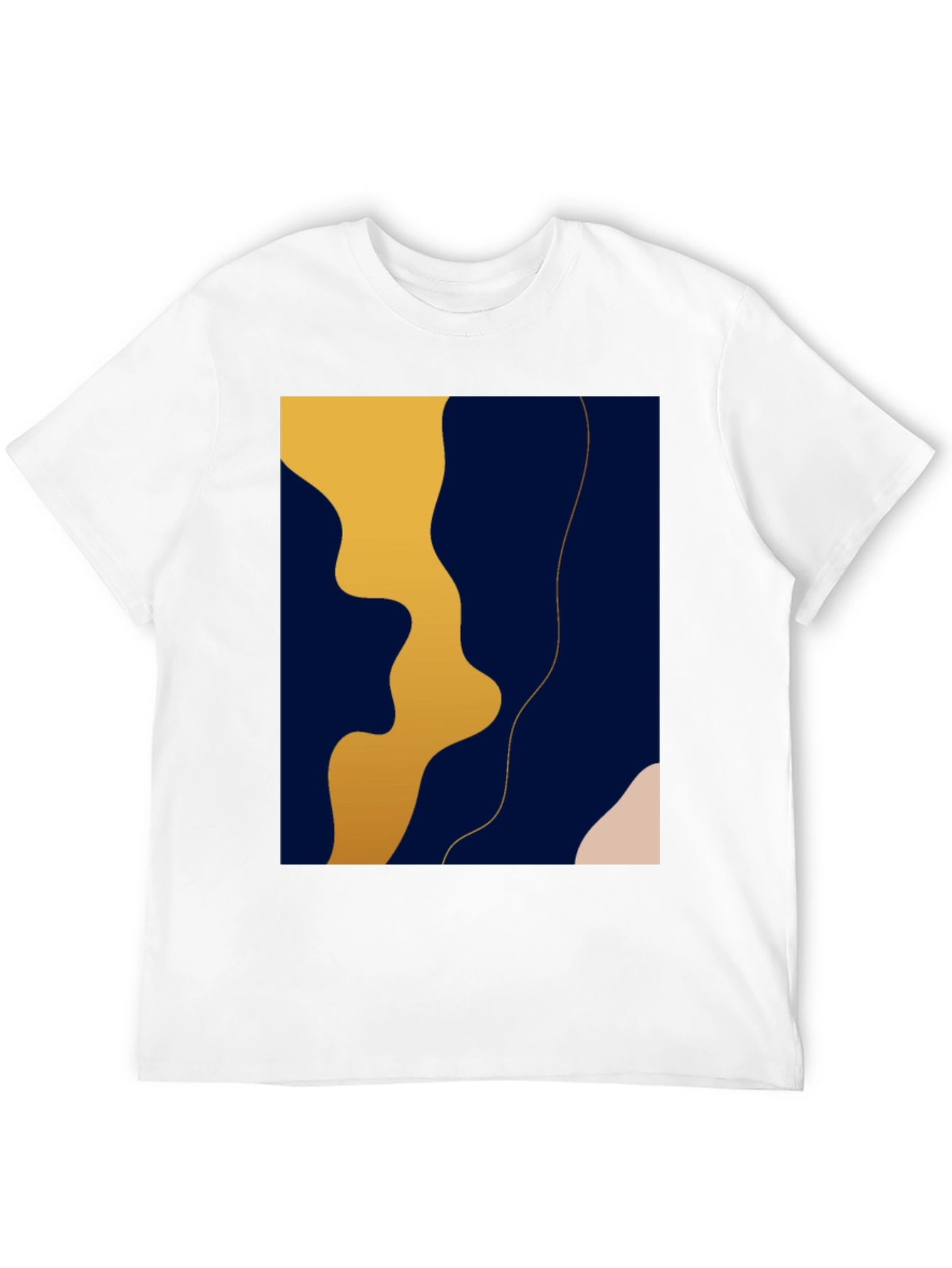 Modern Abstract Graphic Black T-Shirt