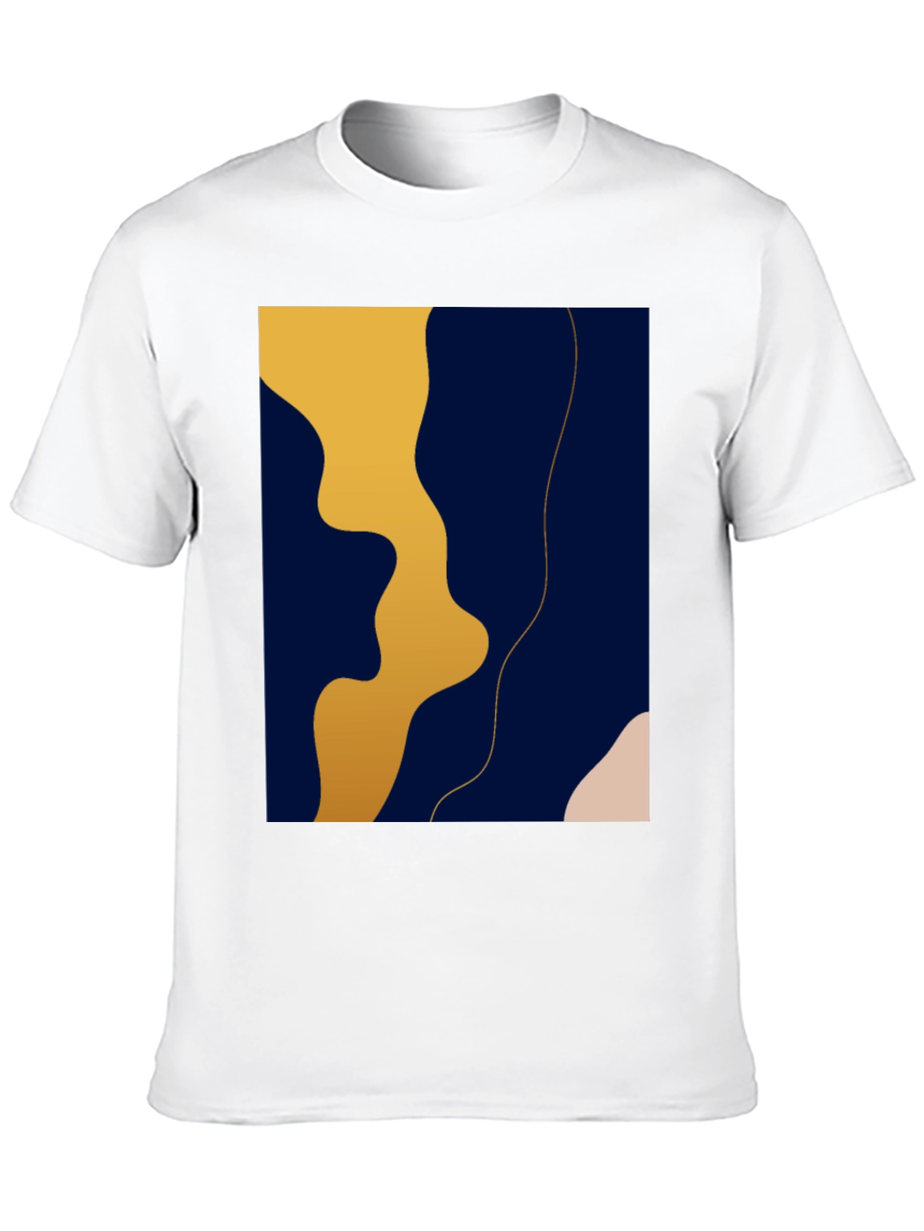 Modern Abstract Graphic Black T-Shirt