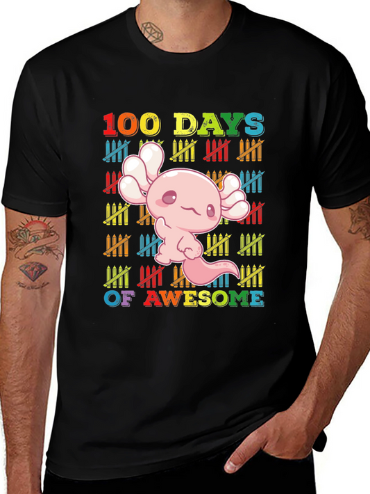 100 Days of Awesome Axolotl T-Shirt