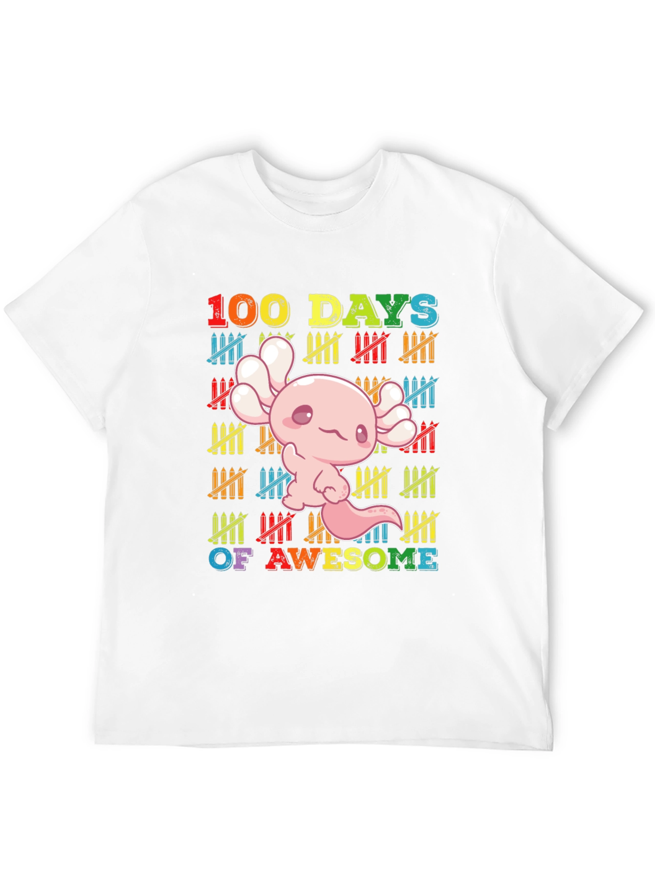 100 Days of Awesome Axolotl T-Shirt