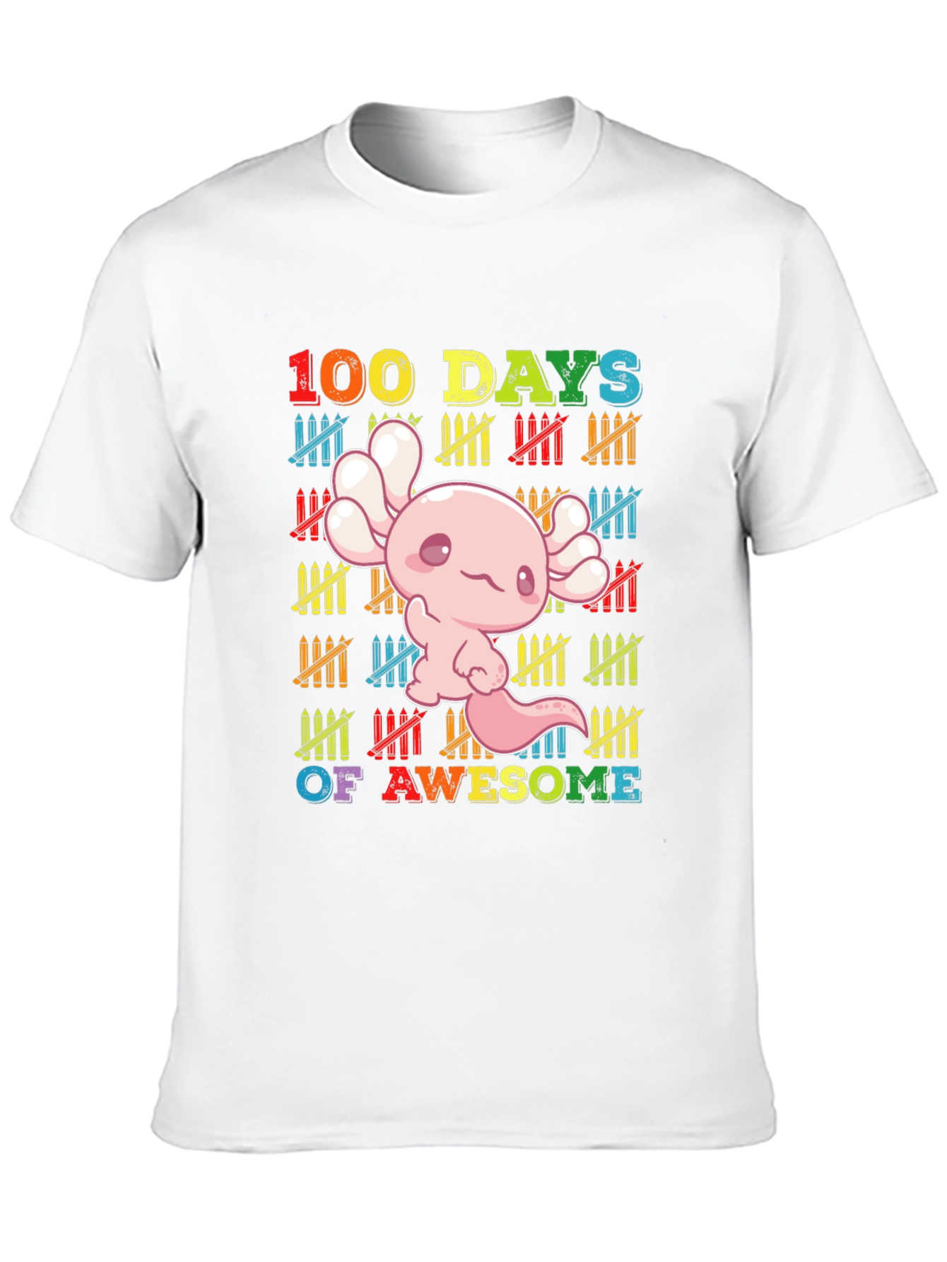100 Days of Awesome Axolotl T-Shirt