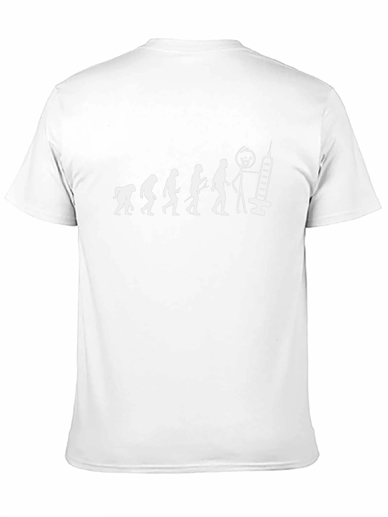 Evolution of Man Vaccinated T-Shirt - Funny Science Tee