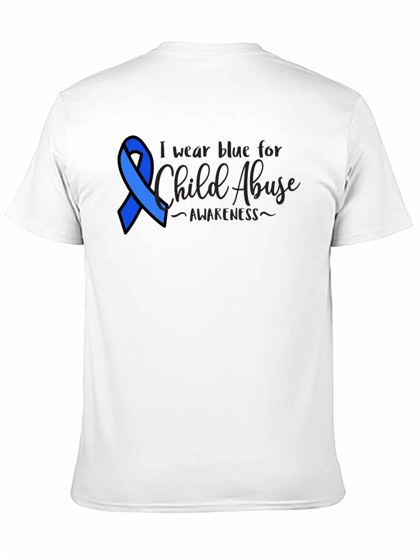 Child Abuse Awareness Blue Ribbon Tee