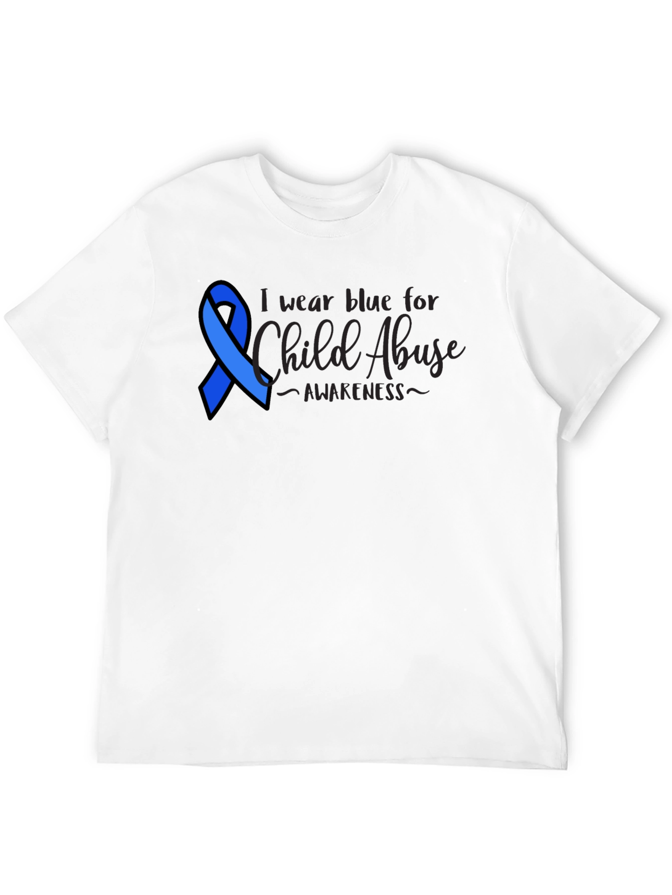 Child Abuse Awareness Blue Ribbon Tee